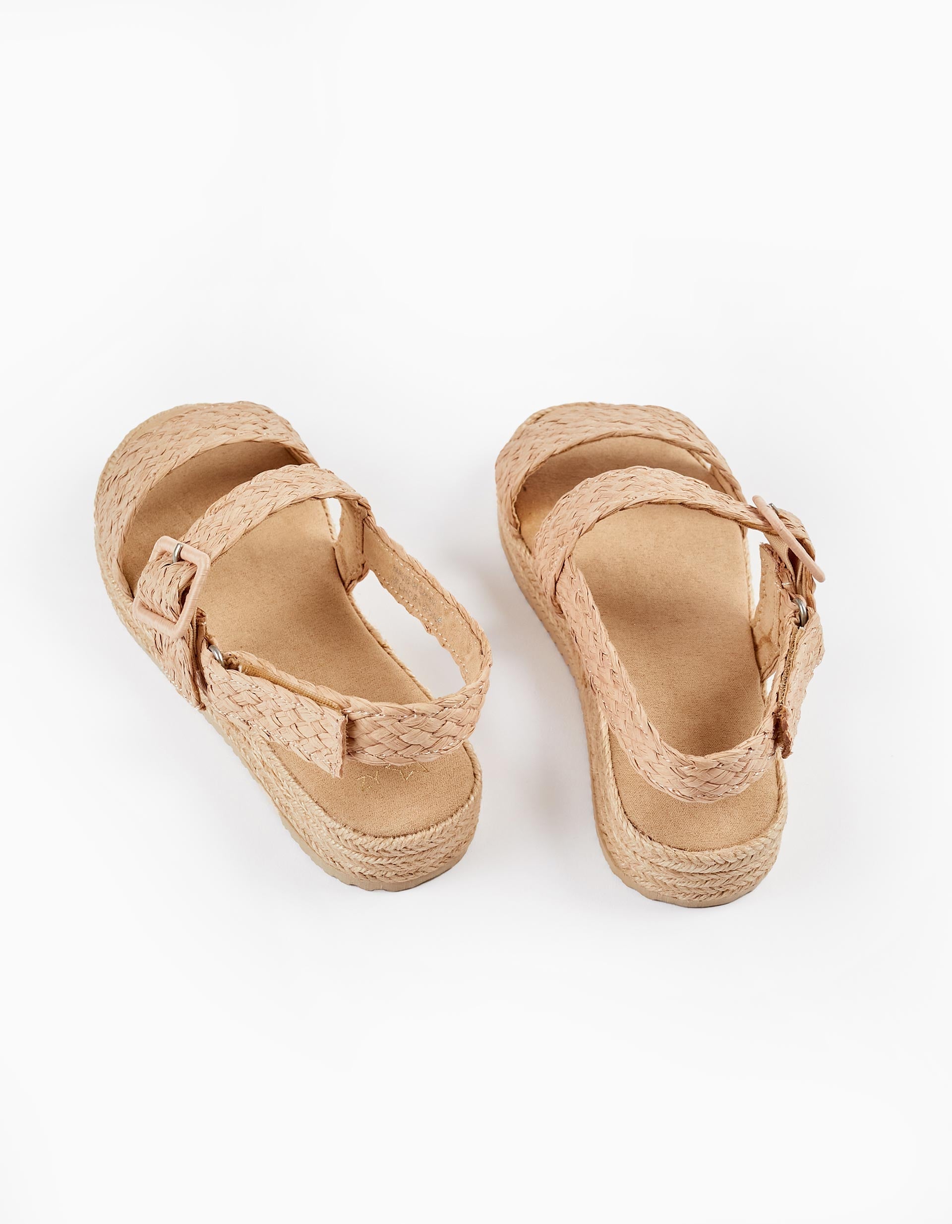 Jute Sandals for Girls, Beige