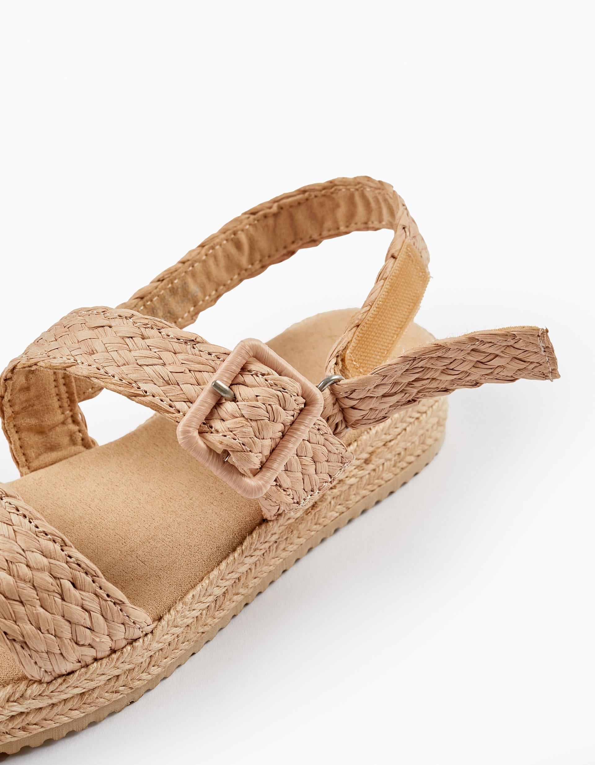 Jute Sandals for Girls, Beige