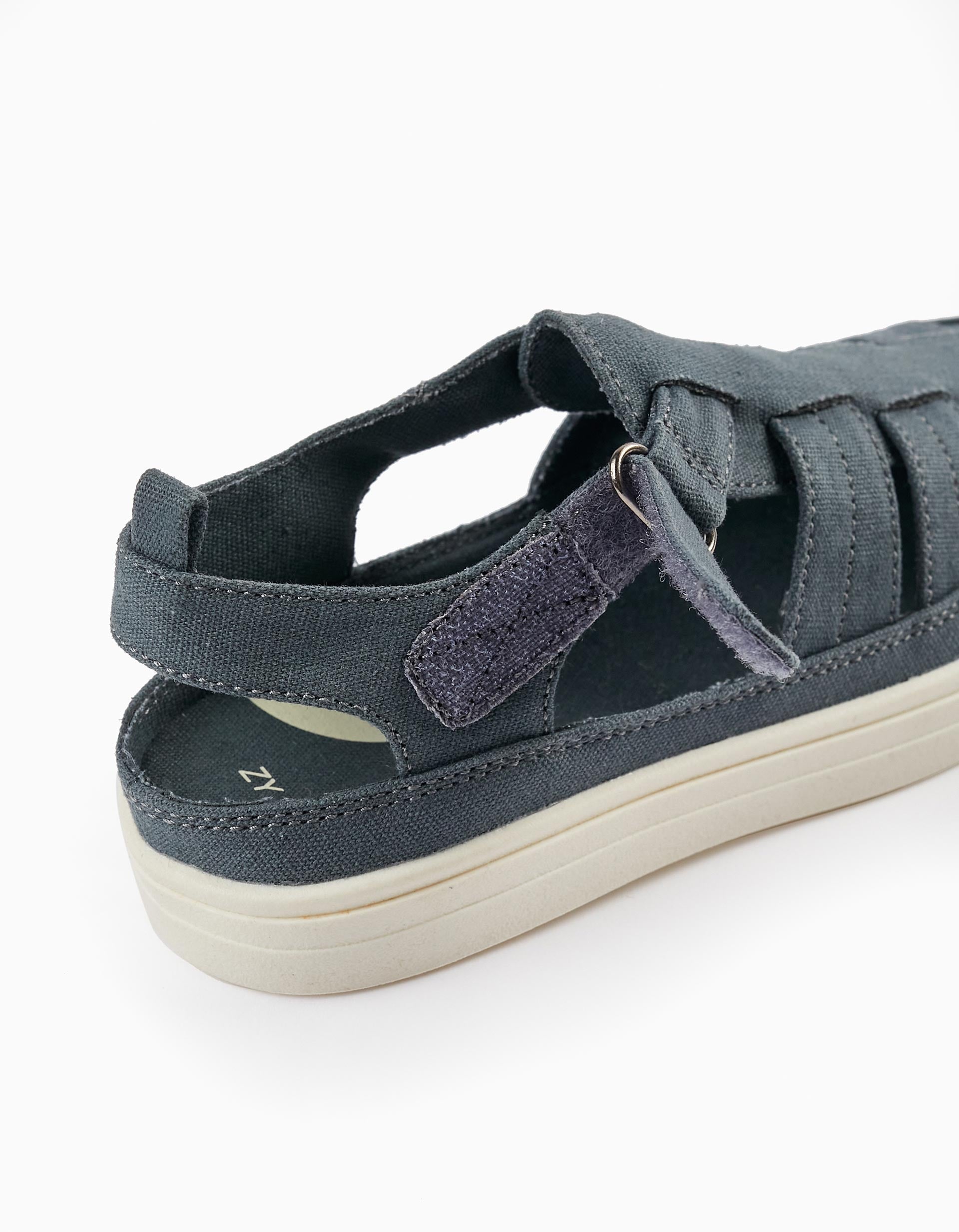CLOSED TOE SANDAL, GREY, 26-SANDALS-KID BOY