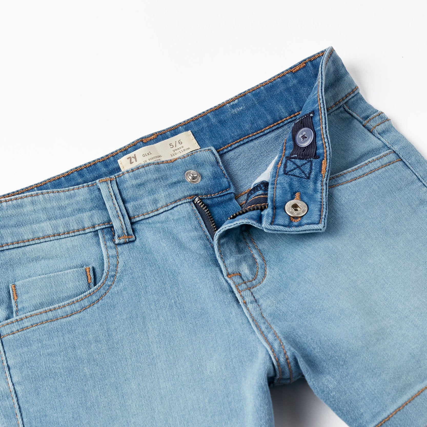 Denim Shorts for Girls, Light Blue