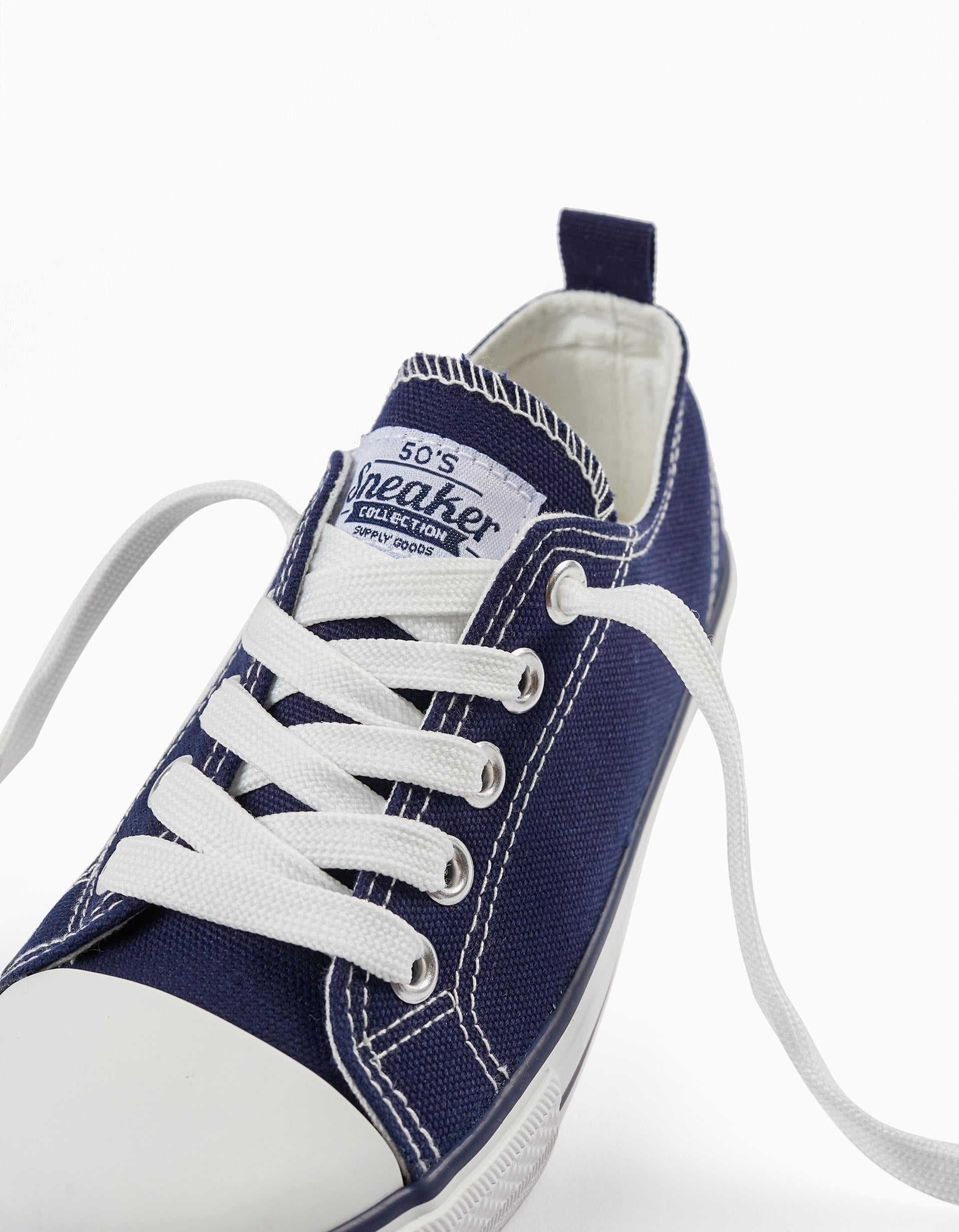 Denim Trainers for Children '50s Sneaker', Dark Blue