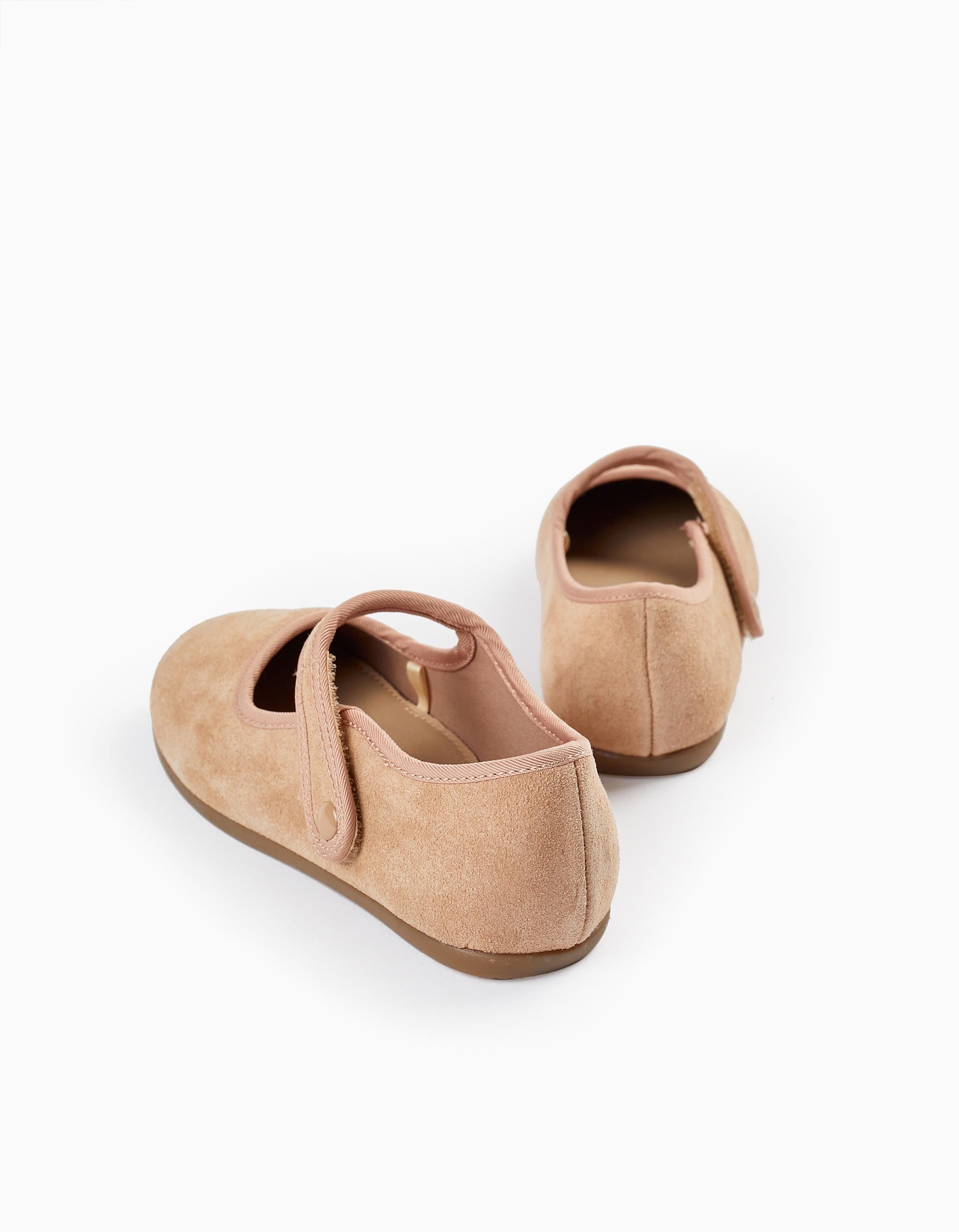 SUEDE BALLERINA, LIGHT BEIGE, 26-SHOES-KID GIRL