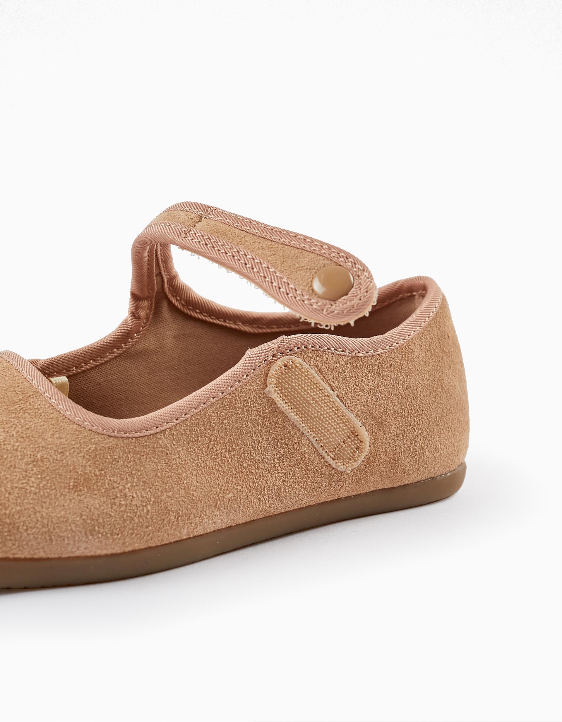 SUEDE BALLERINA, LIGHT BEIGE, 26-SHOES-KID GIRL