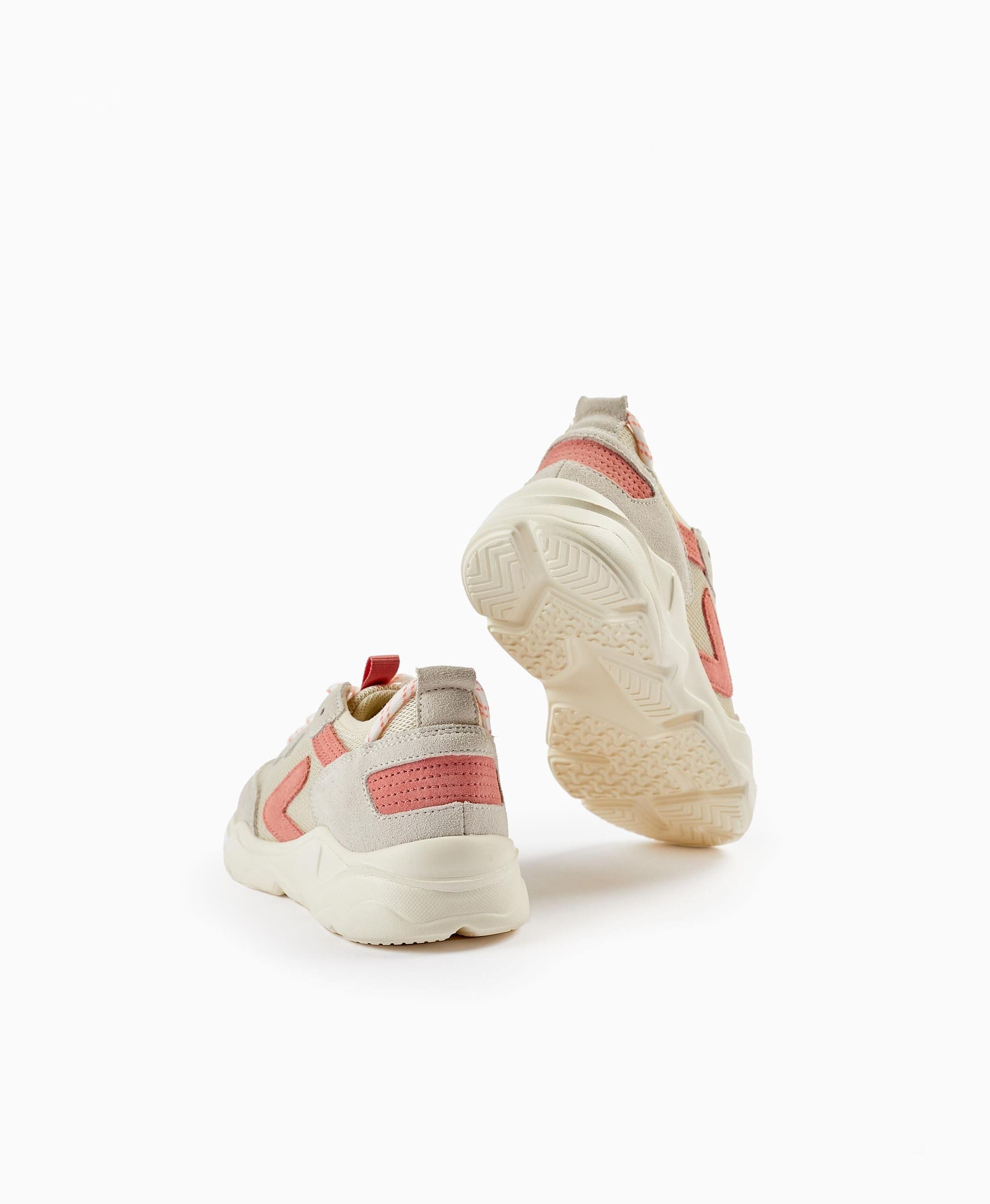 SNEAKER LEATHER, WHITE, 25