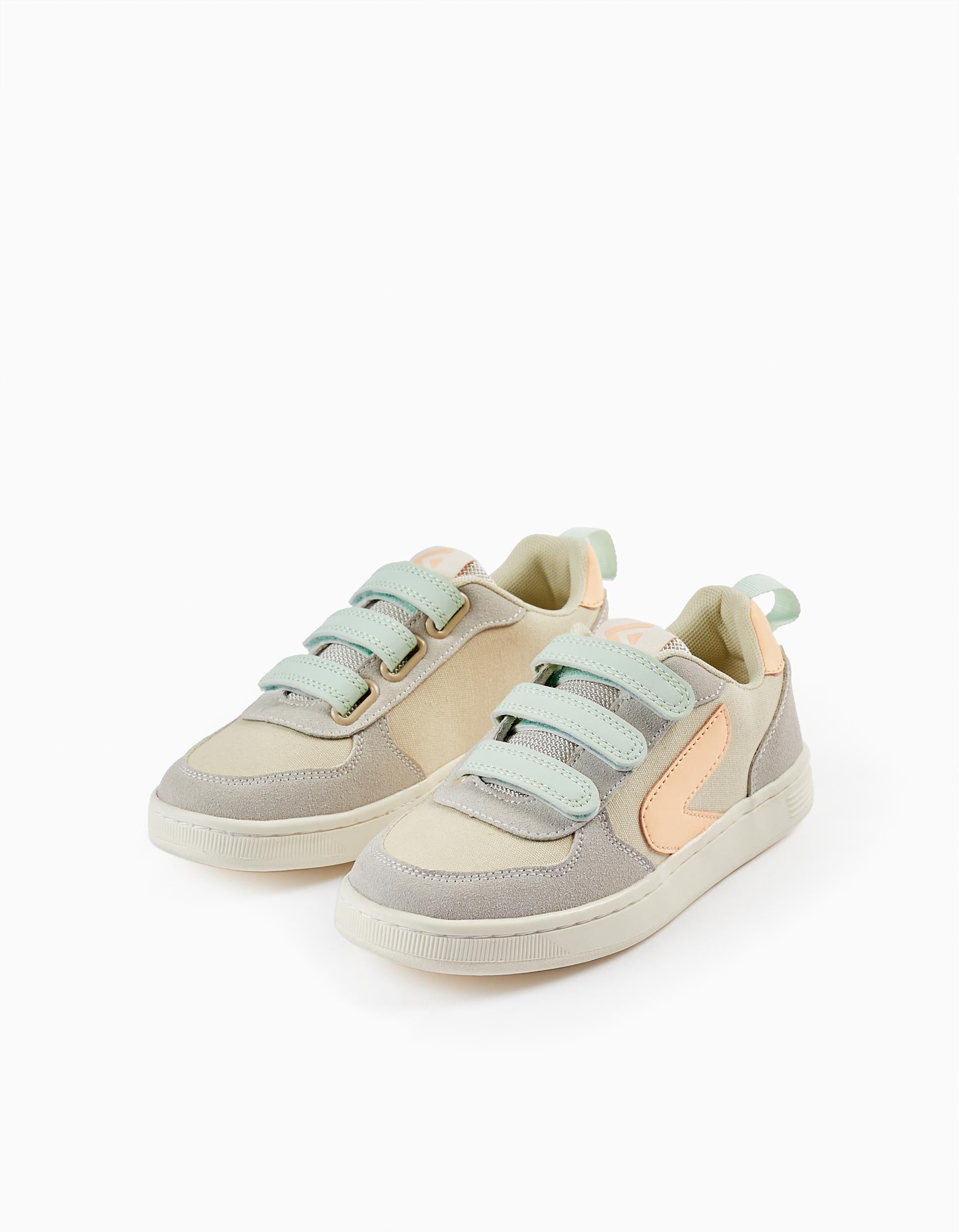 Trainers for Girls 'ZY Move', Grey/Mint/Peach