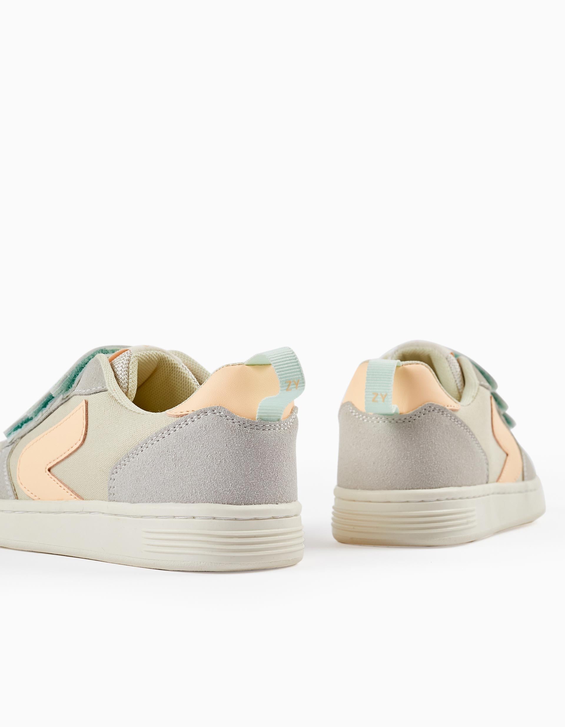 Trainers for Girls 'ZY Move', Grey/Mint/Peach