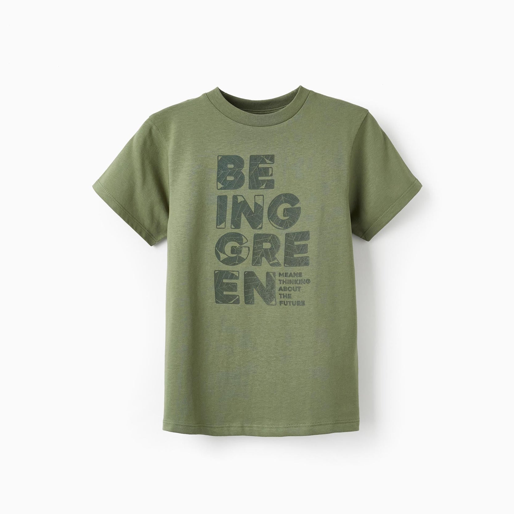 Cotton T-Shirt for Boys 'Being Green', Green