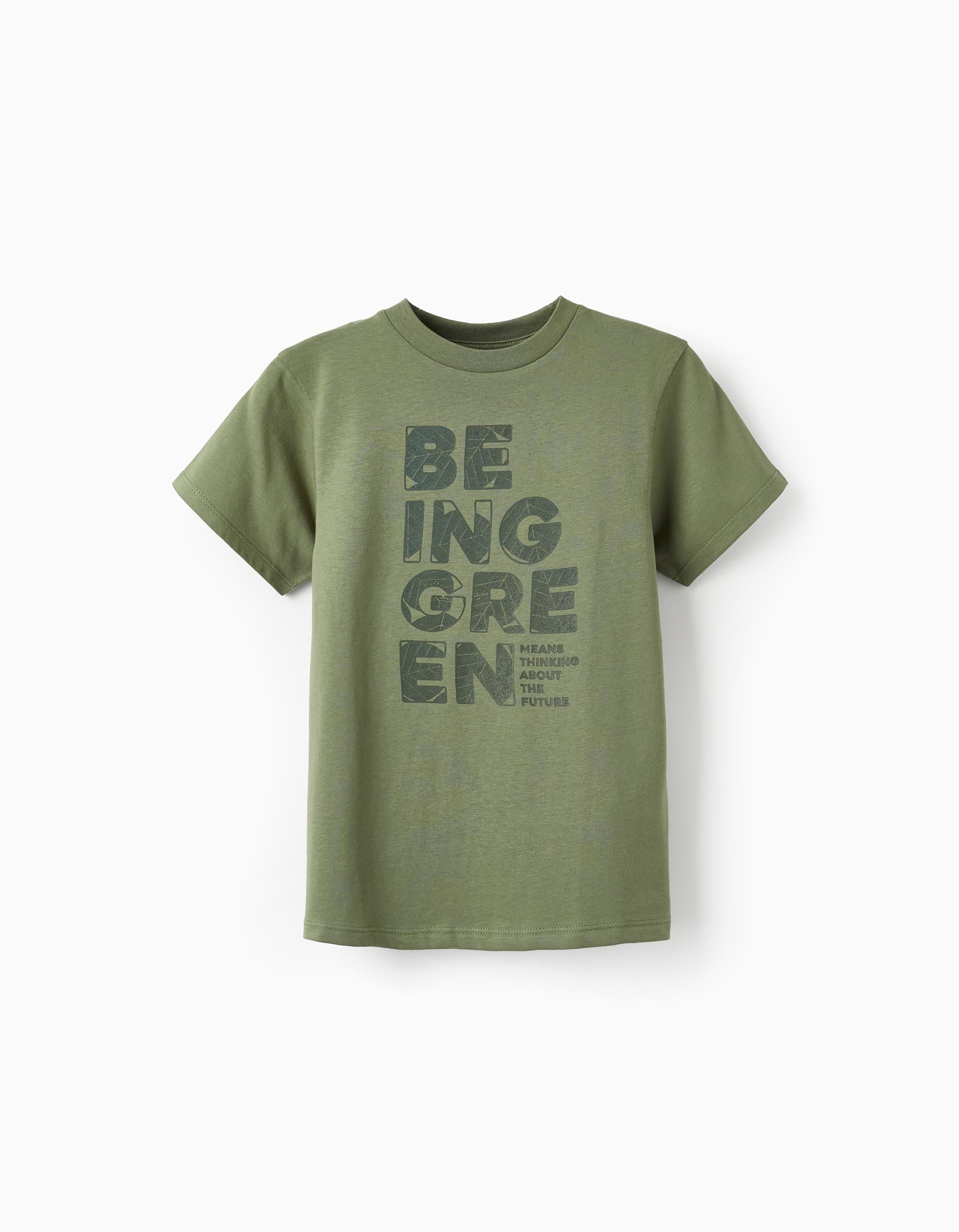 Cotton T-Shirt for Boys 'Being Green', Green