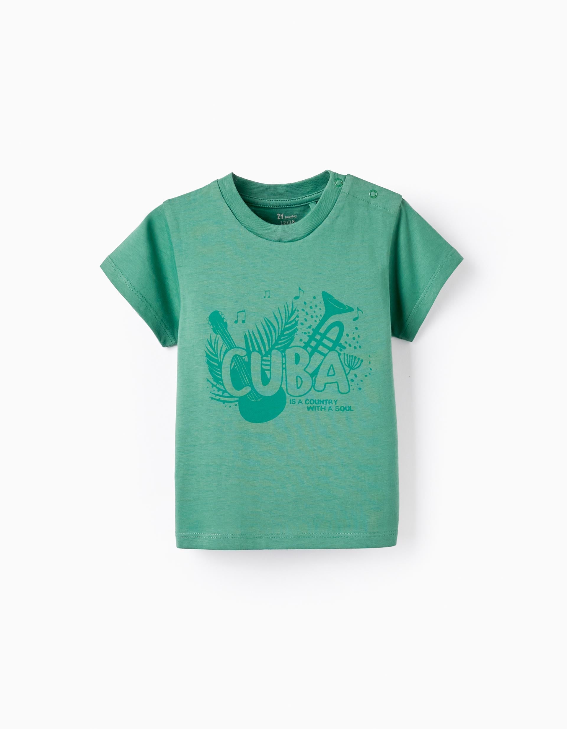 TSHIRT SS JERSEY, DARK GREEN, 12/18M-T-SHIRT-BABY BOY