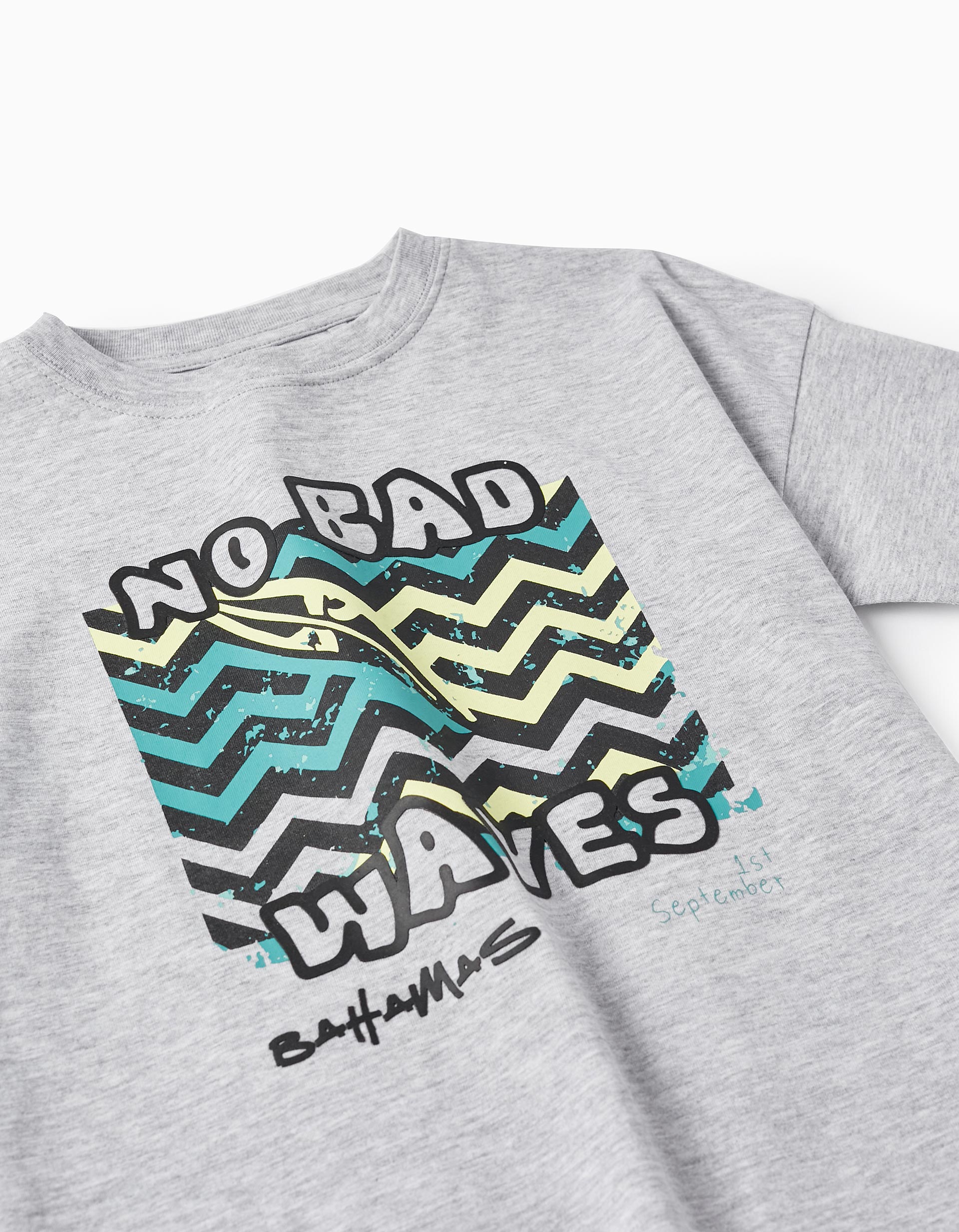 Cotton T-Shirt for Boys 'Nature Takeover', Grey