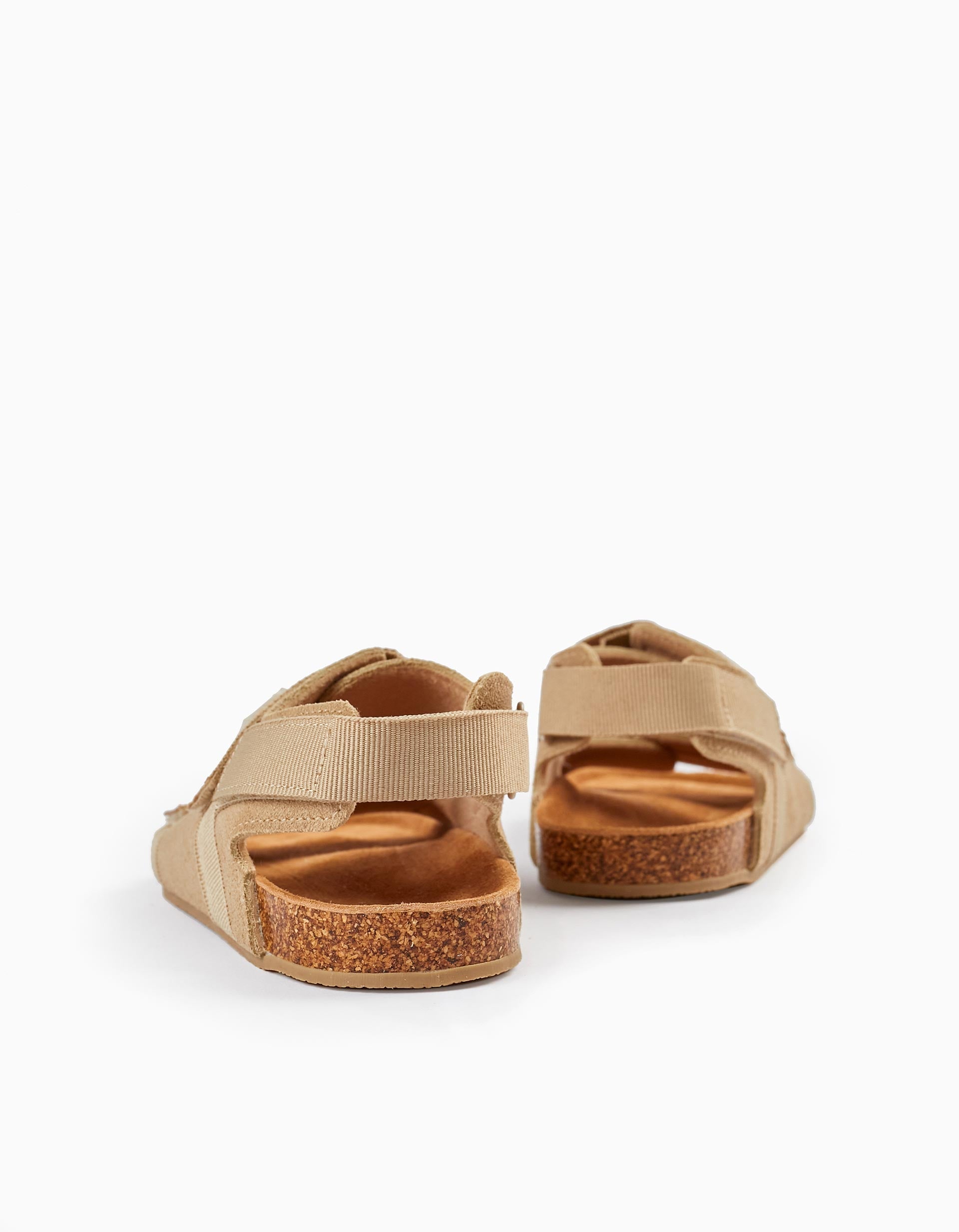 SANDAL LEATHER, DARK BEIGE, 25-SANDALS-KID BOY