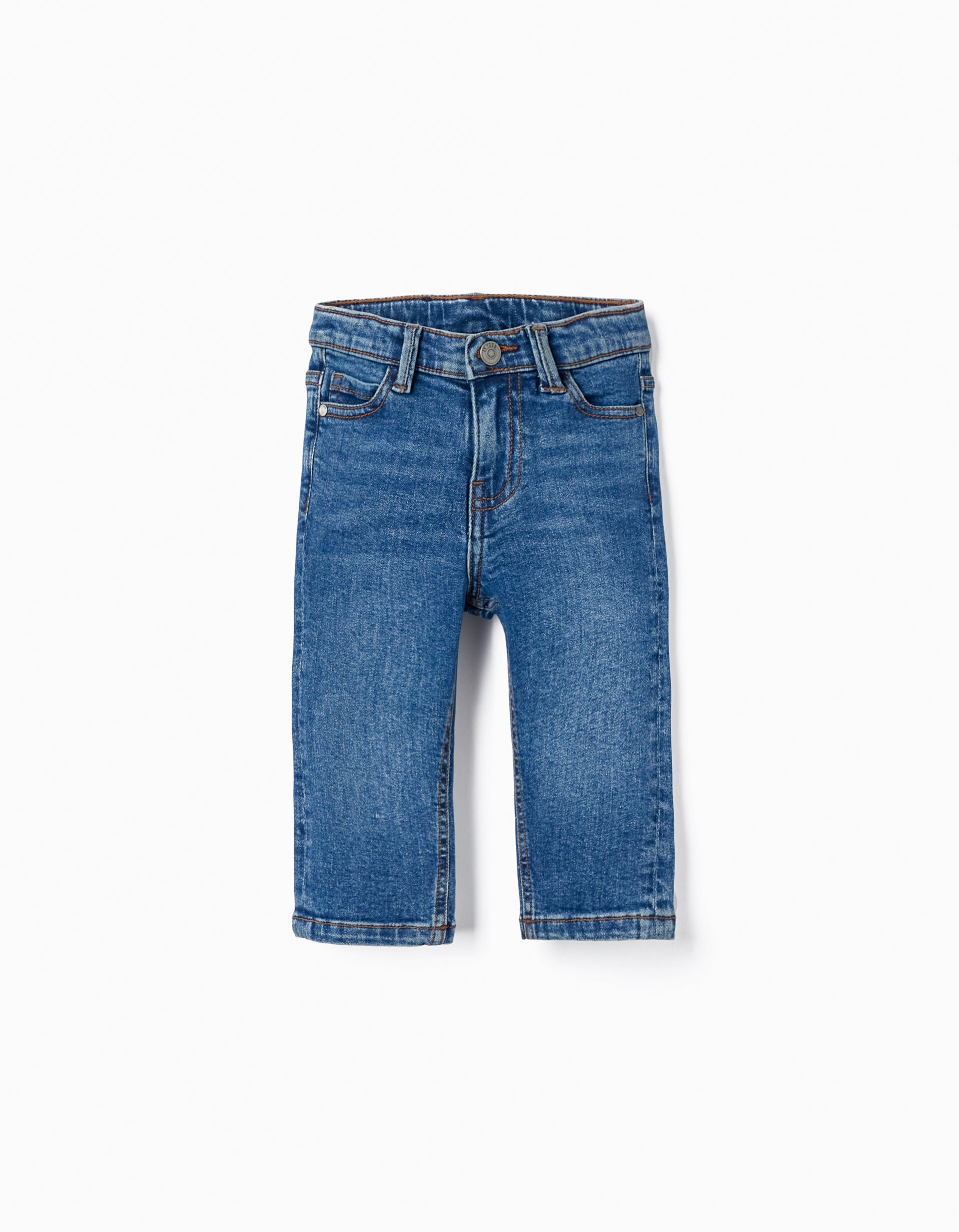 Cotton Denim Trousers for Baby Boys, Blue