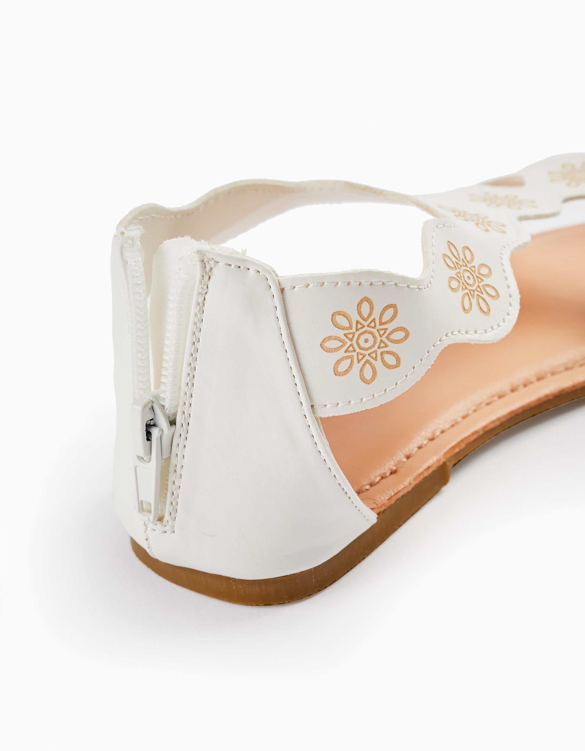 SANDAL W HOLES, WHITE, 25