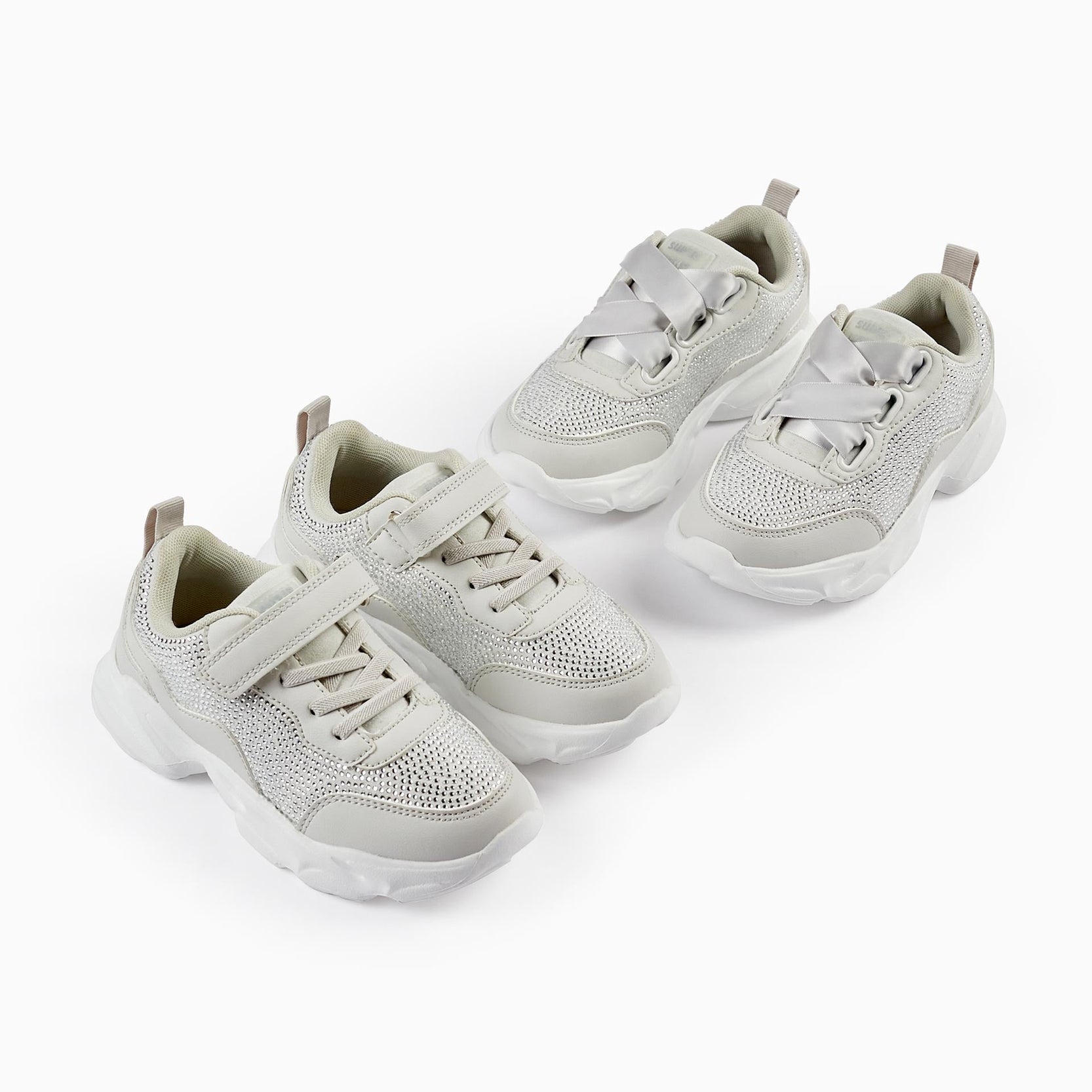 Trainers with Sparkles for Girls 'Superlight', Grey