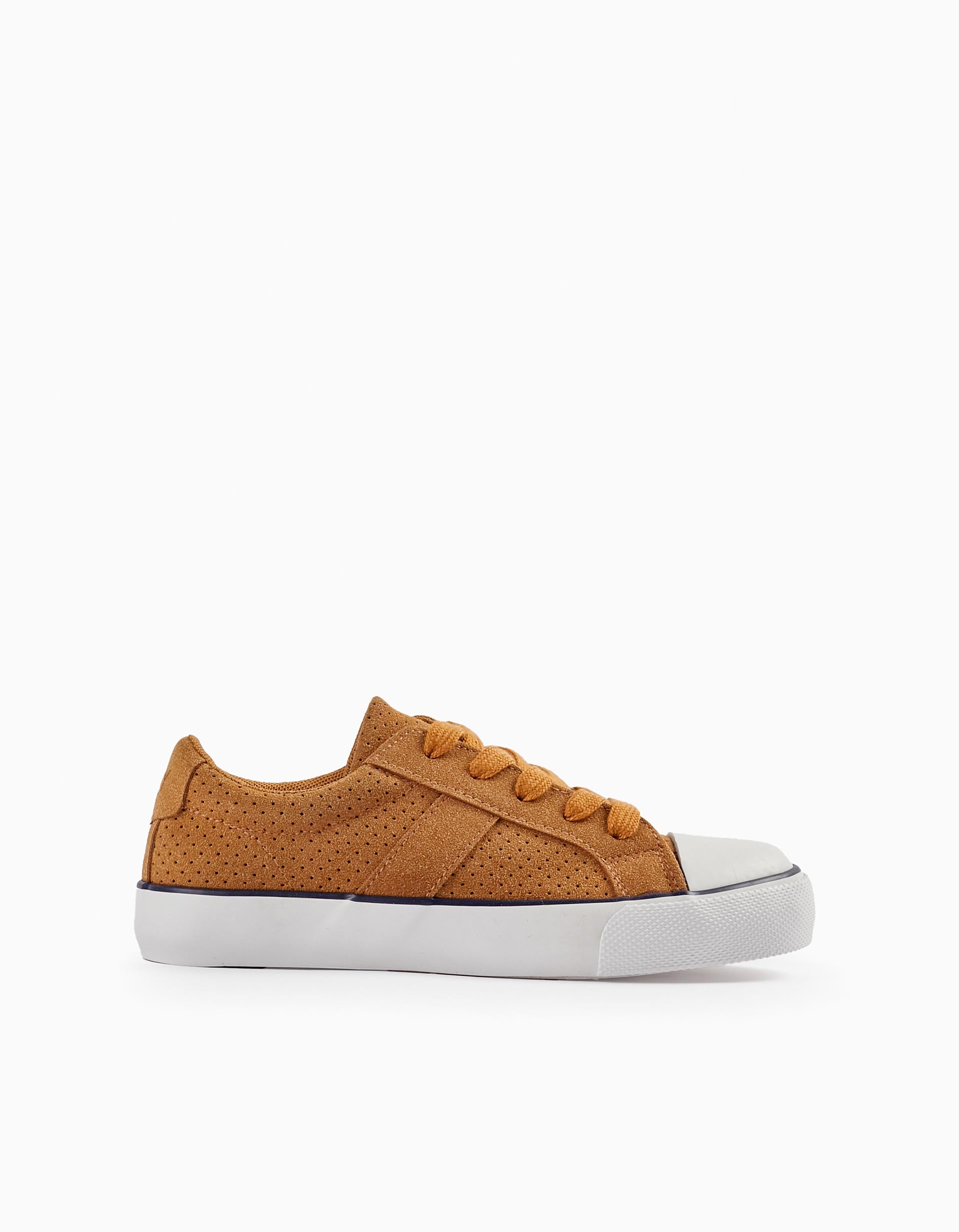 SNEAKER SUEDE PU, BROWN, 25