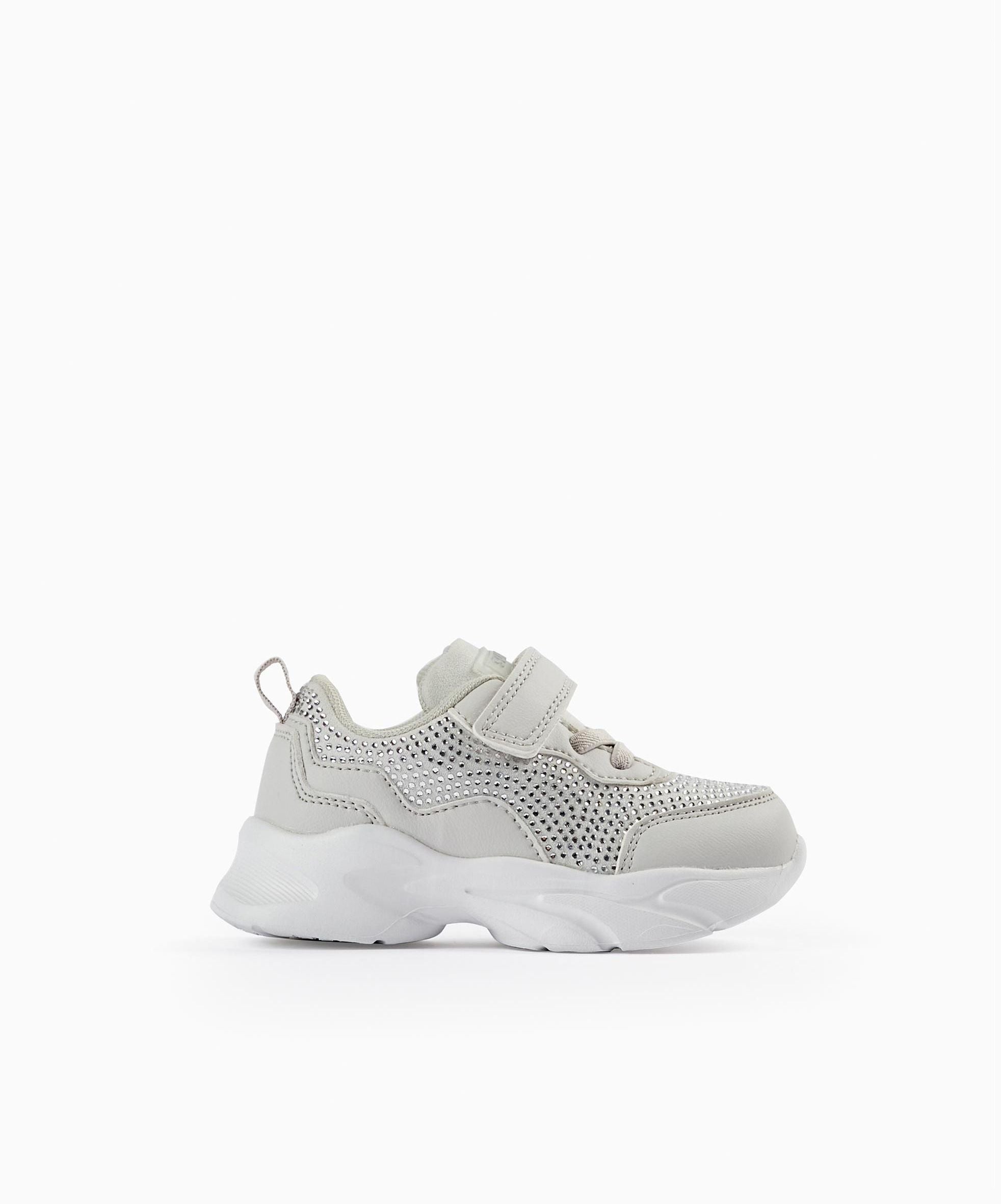 SNEAKER W STONES, GREY, 19