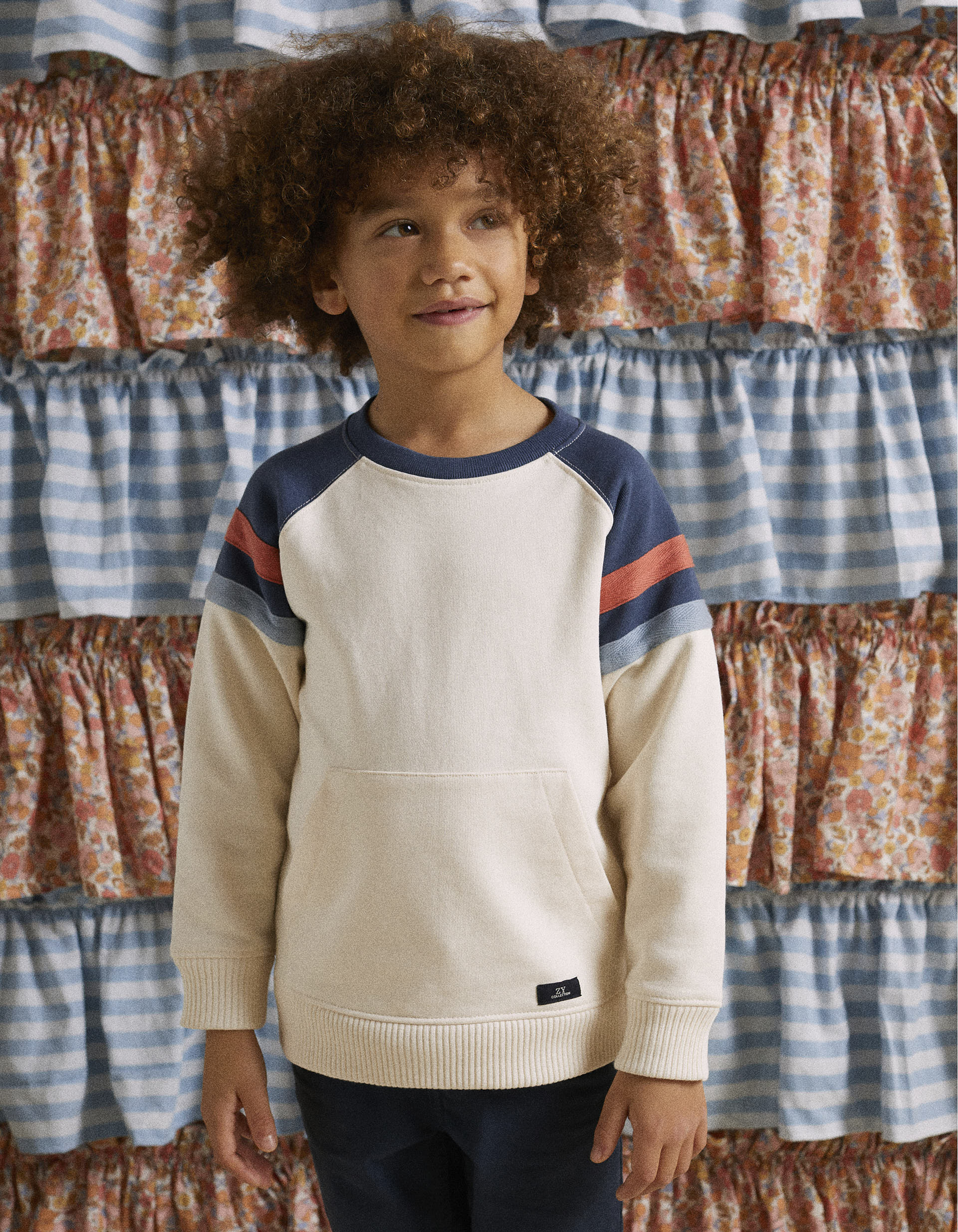 Cotton Sweatshirt for Boys 'B&S', White