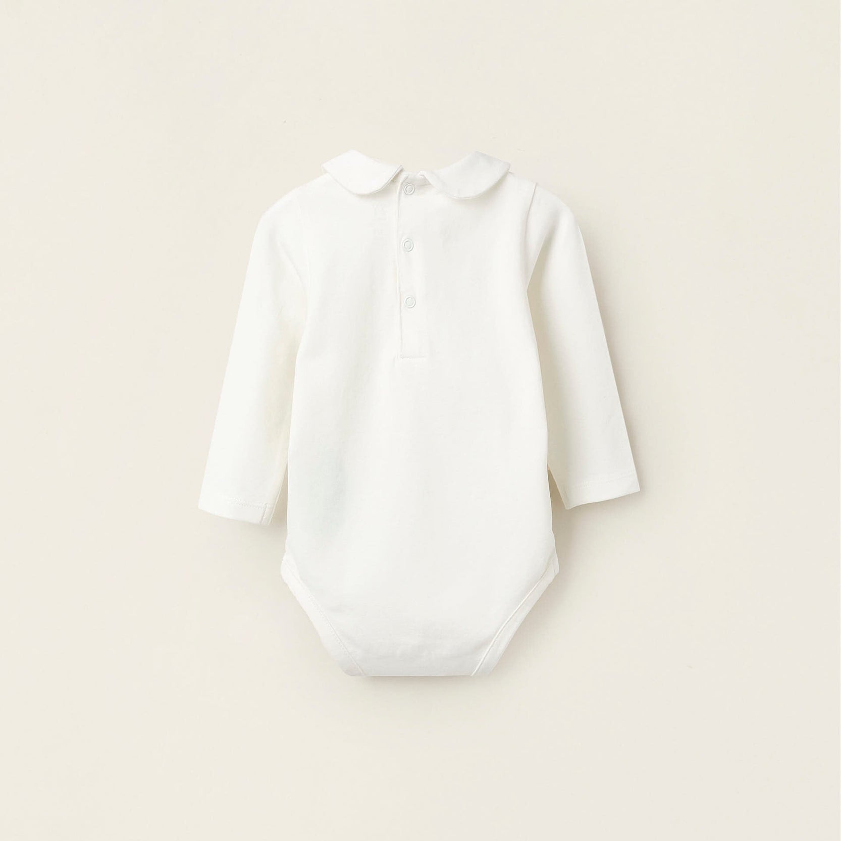 Pack of 2 Bodysuits with Peter Pan Collar for Newborn Girls, white