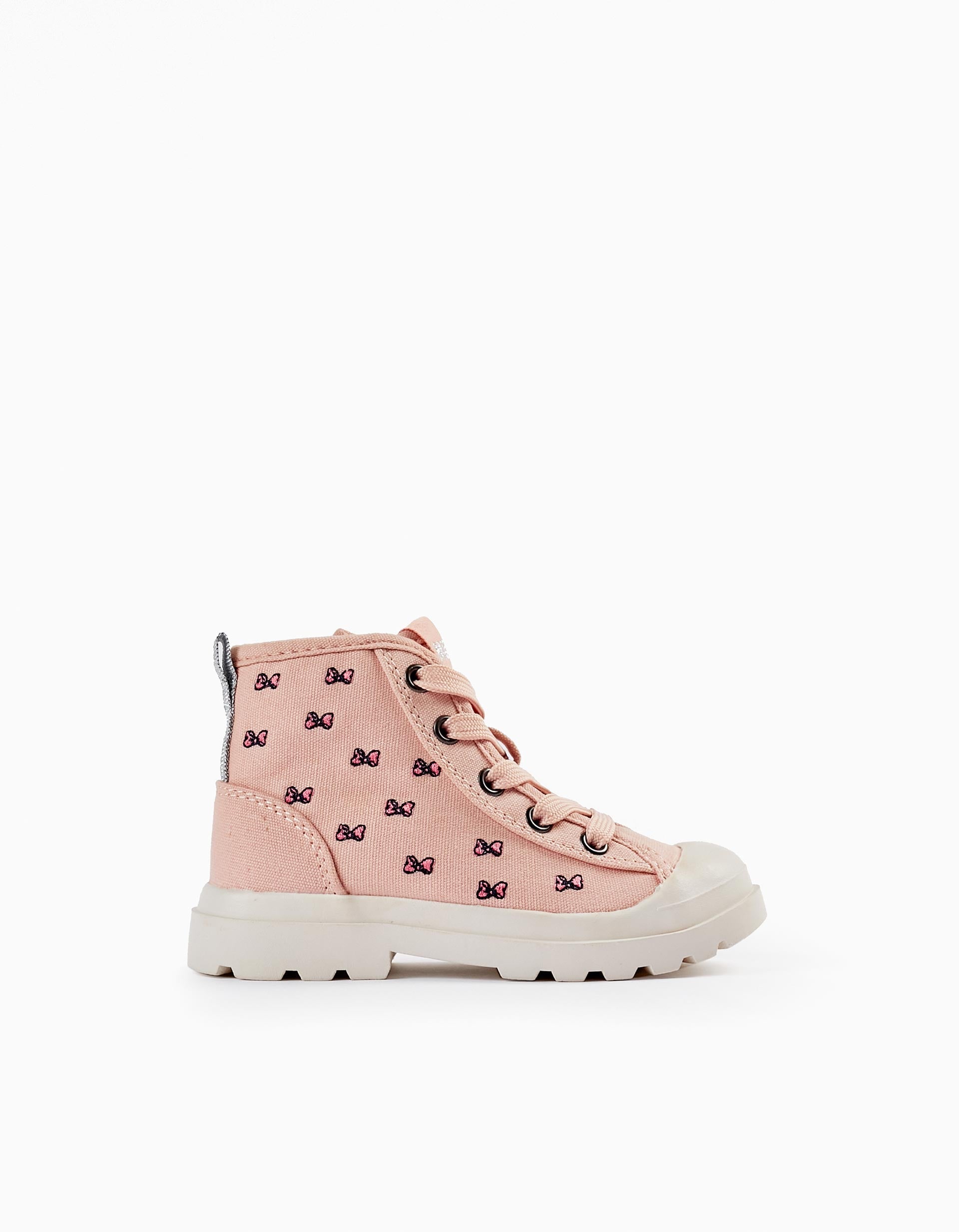 High-top Sneakers for Baby Girls 'Minnie', Pink/White/Silver
