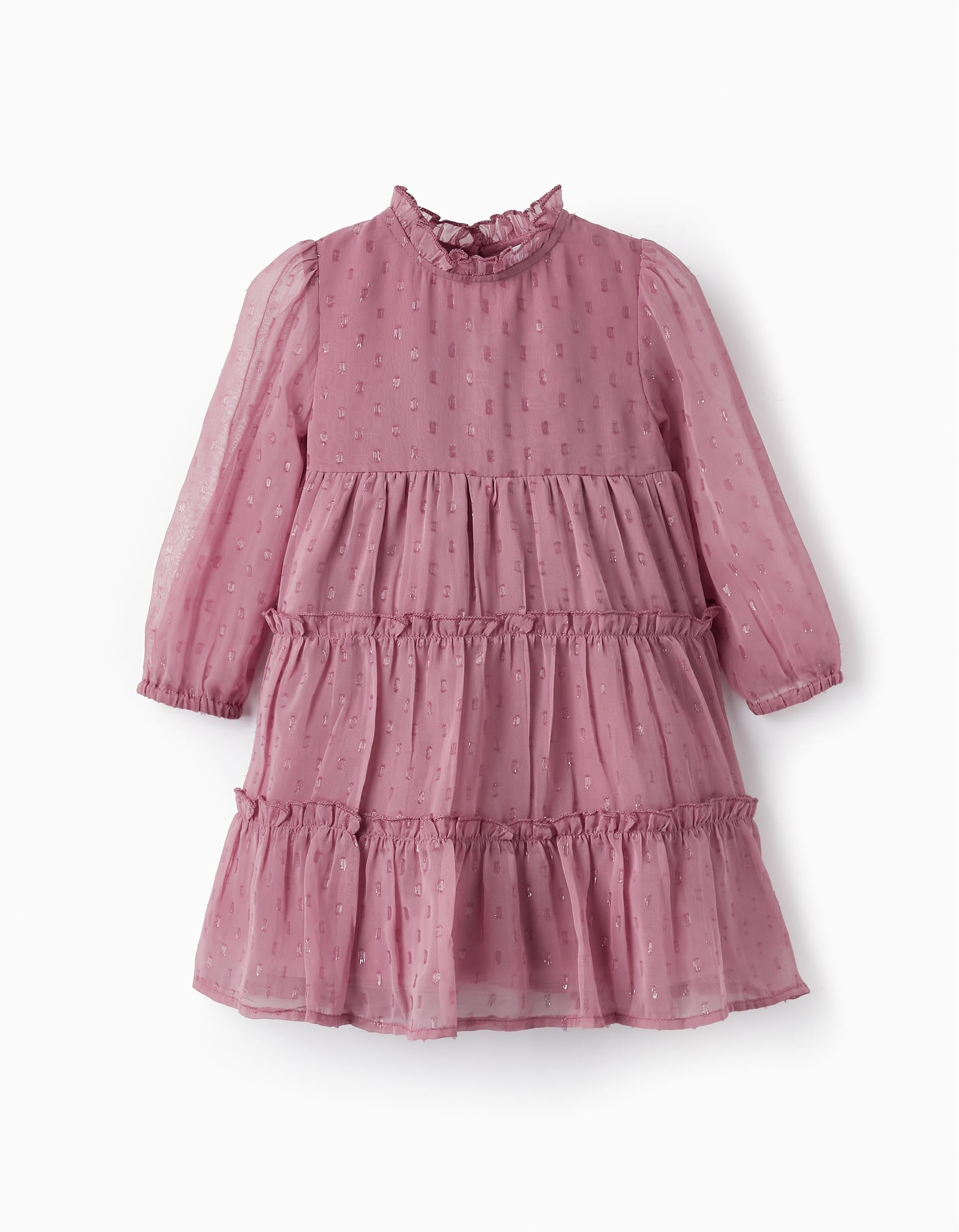 Long Sleeve Dress for Baby Girls, Light Purple