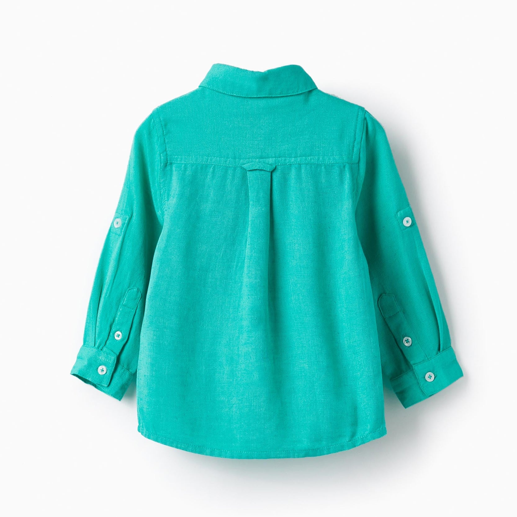 Long Sleeve Linen Shirt for Baby Boys 'Special Days', Green