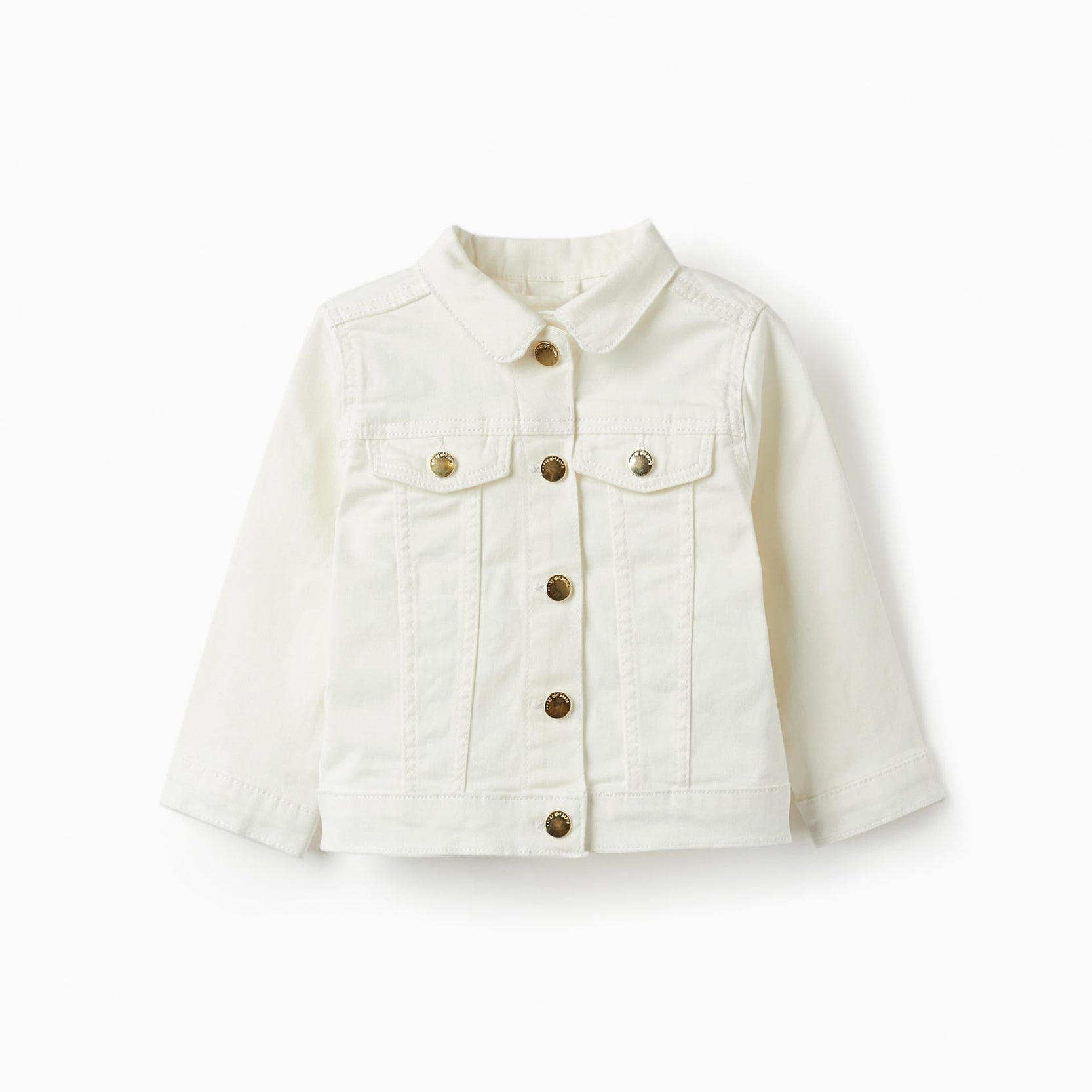 Denim Jacket for Baby Girls, White