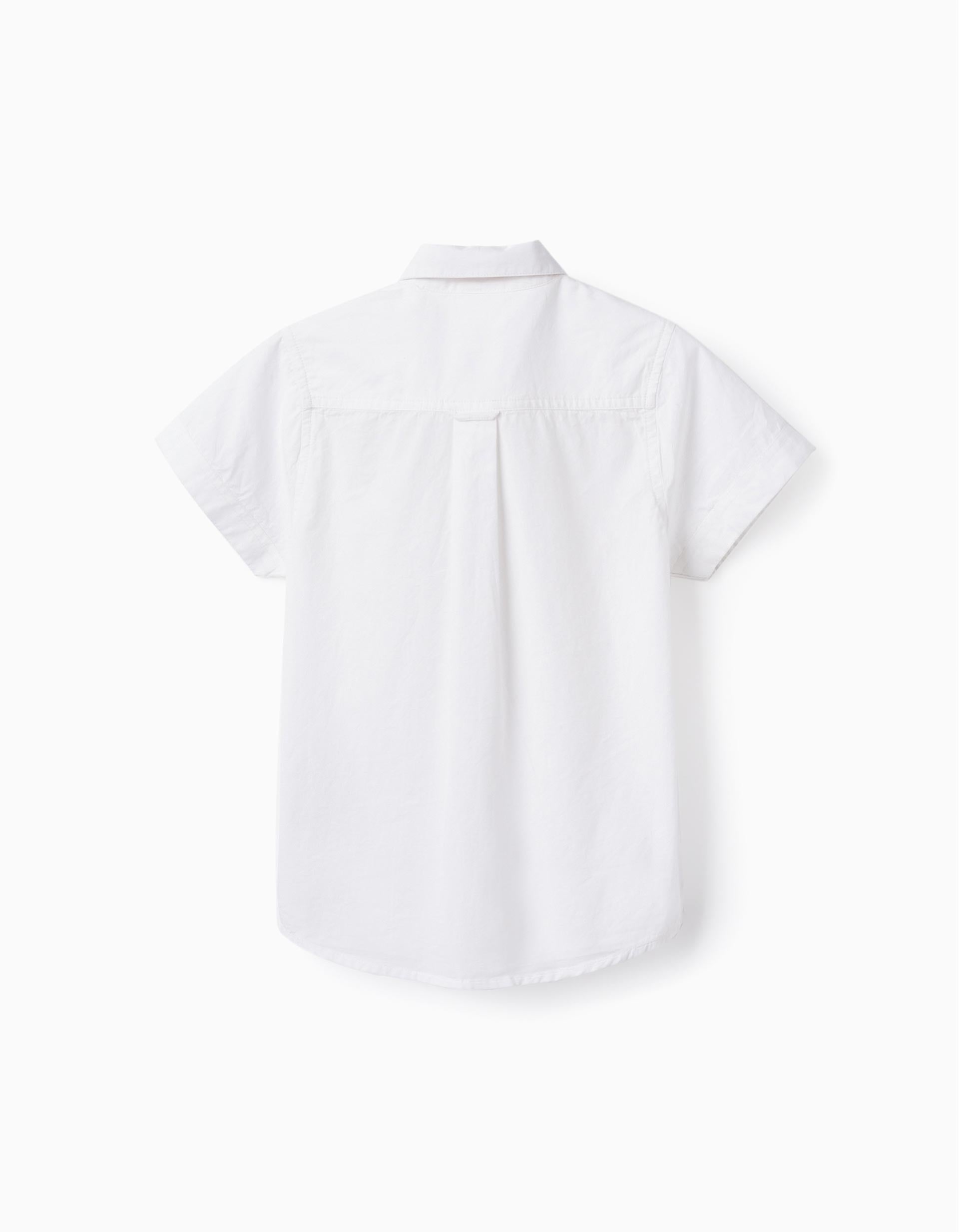 Shirt + Bow Tie for Boys, White/Beige