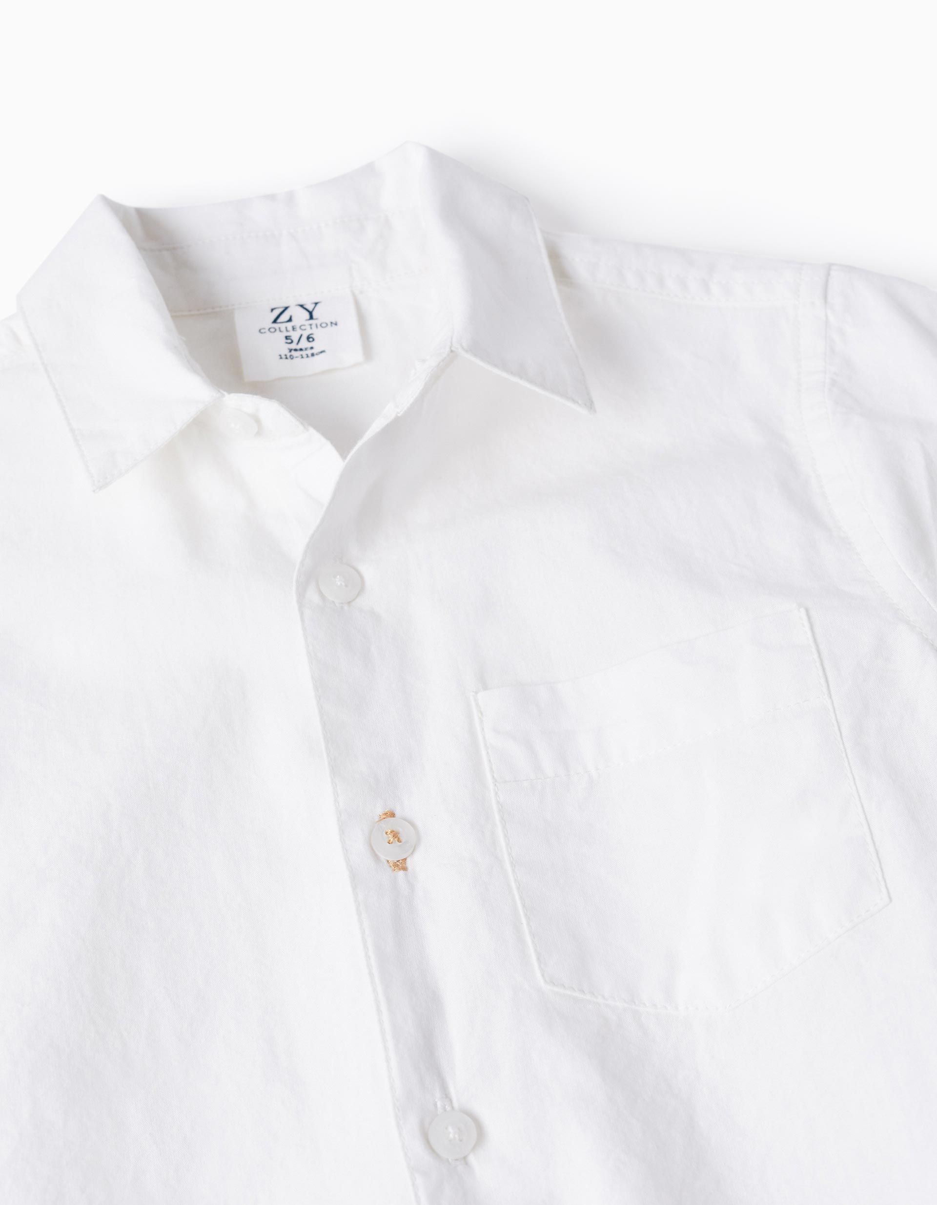 Shirt + Bow Tie for Boys, White/Beige