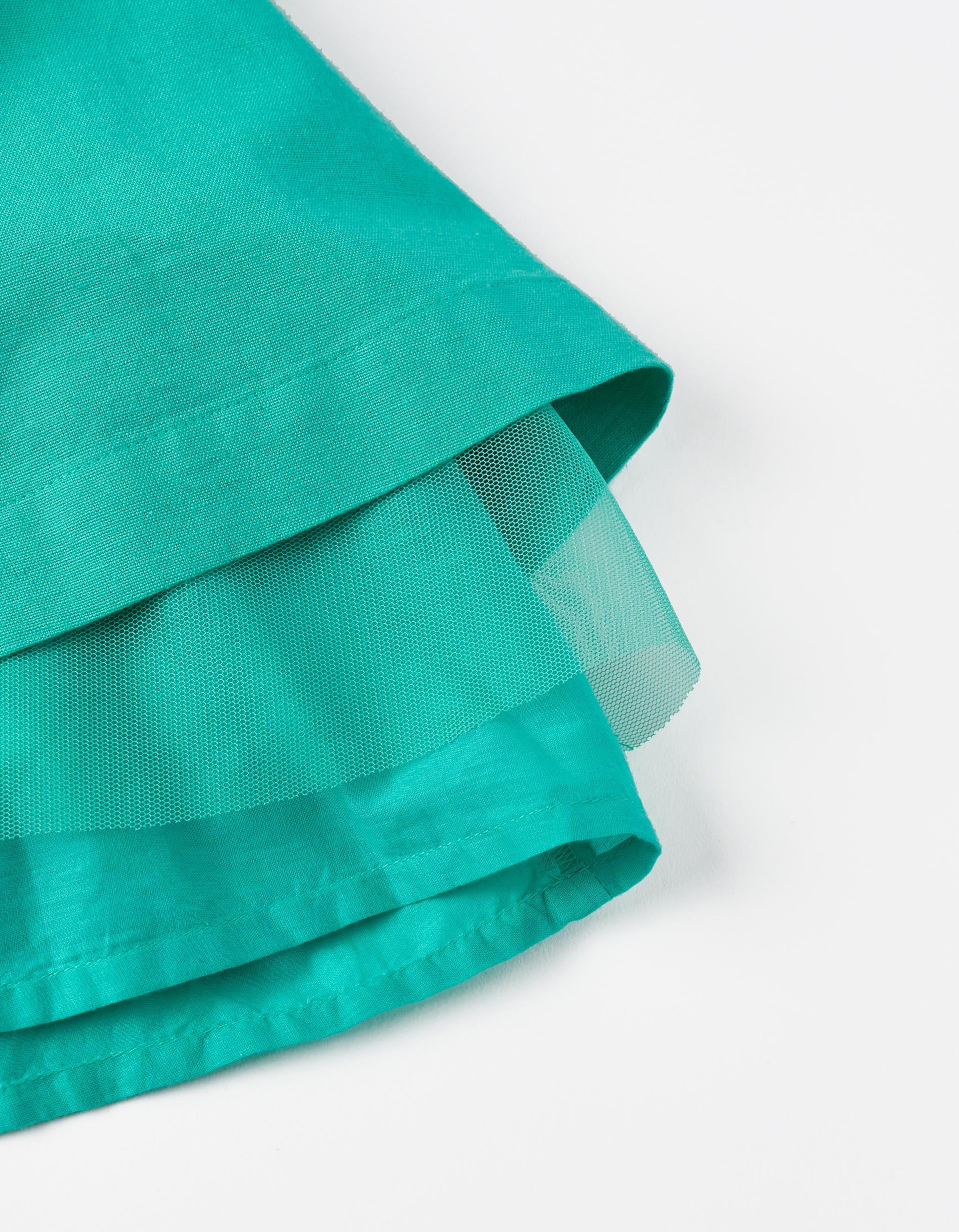 SS DRESS COTTON FLEX, GREEN, 12/18M