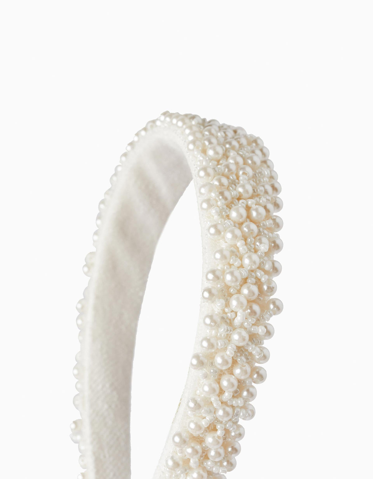 HEADBAND PEARLS, WHITE, ÚNICO