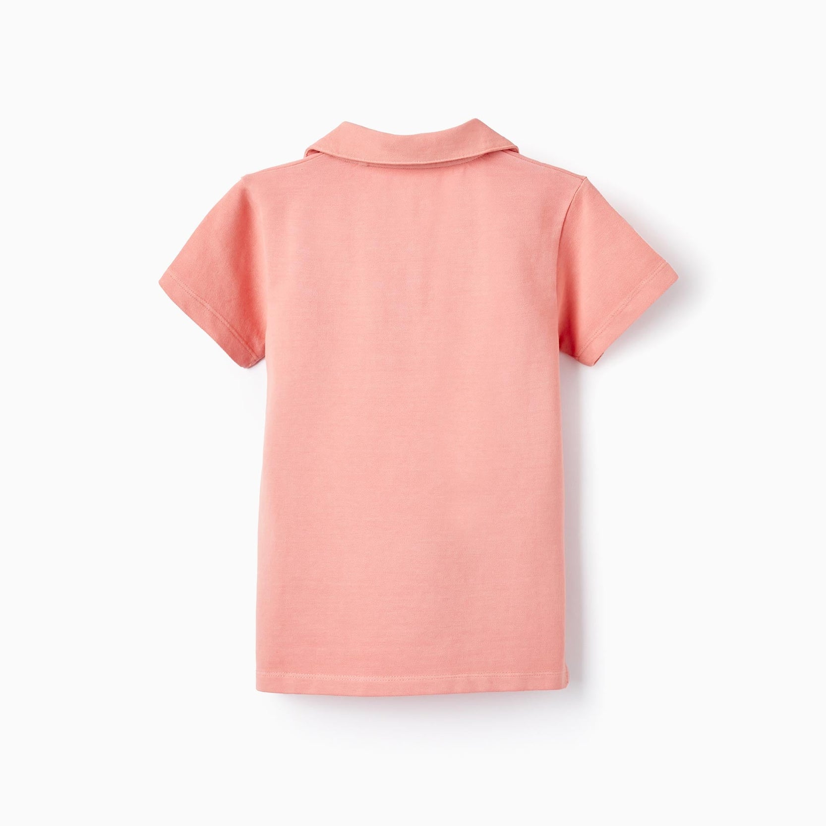 Buttonless Cotton Polo for Boys 'B&S', Coral