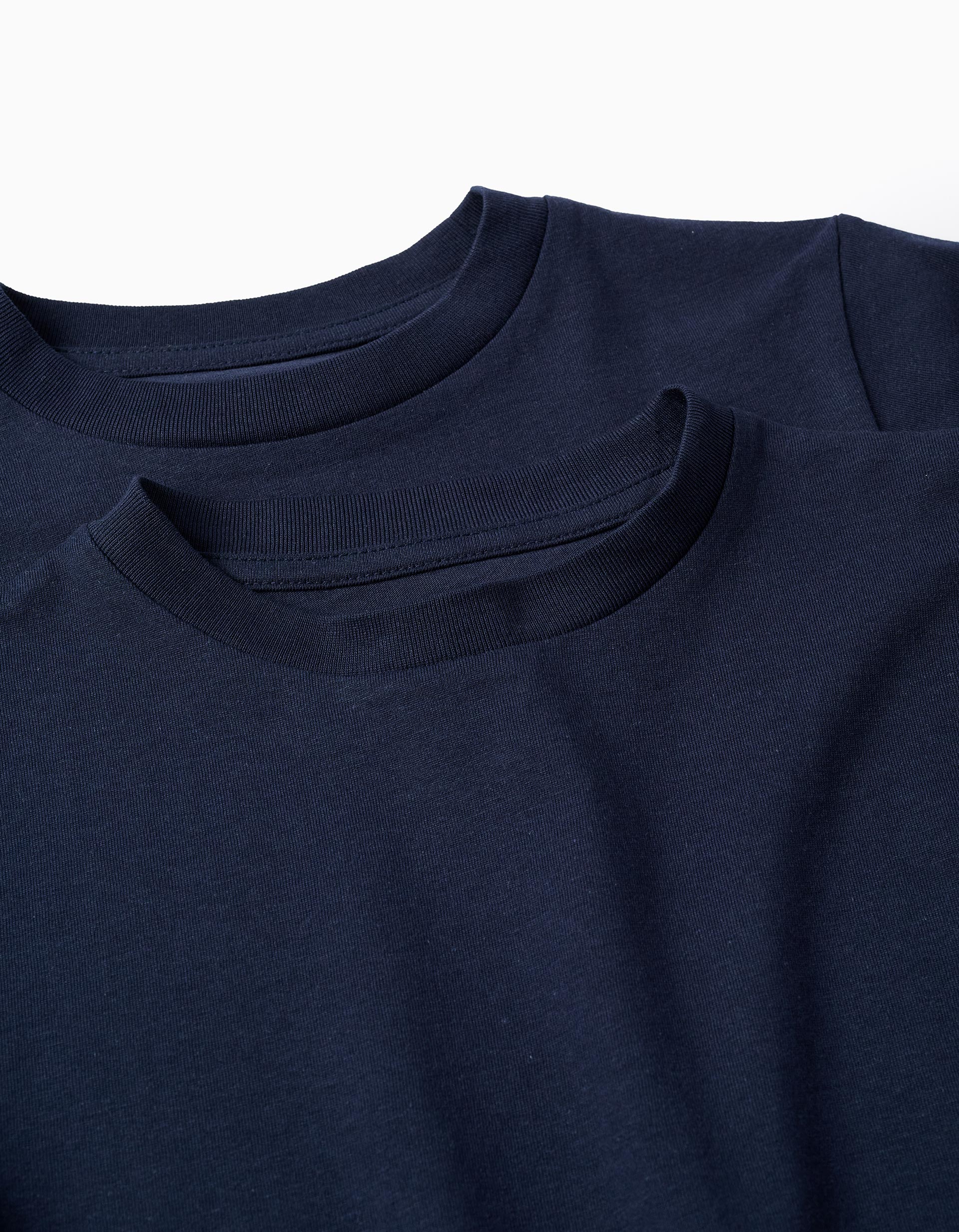 Pack of 2 Cotton T-shirts for Boys, Dark Blue