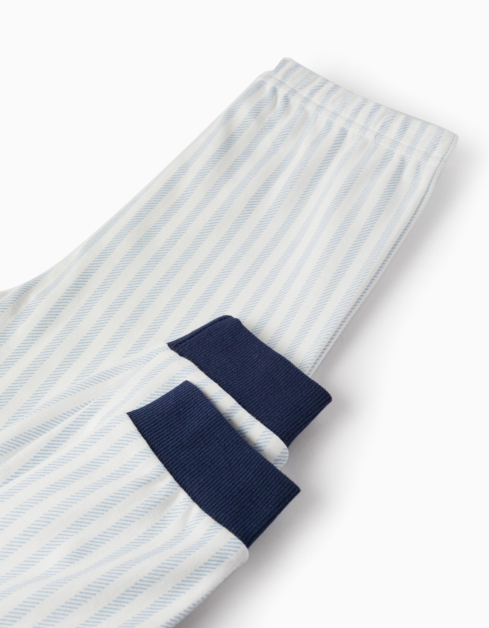 Cotton Pyjama for Boys, Dark Blue/Light Blue/White