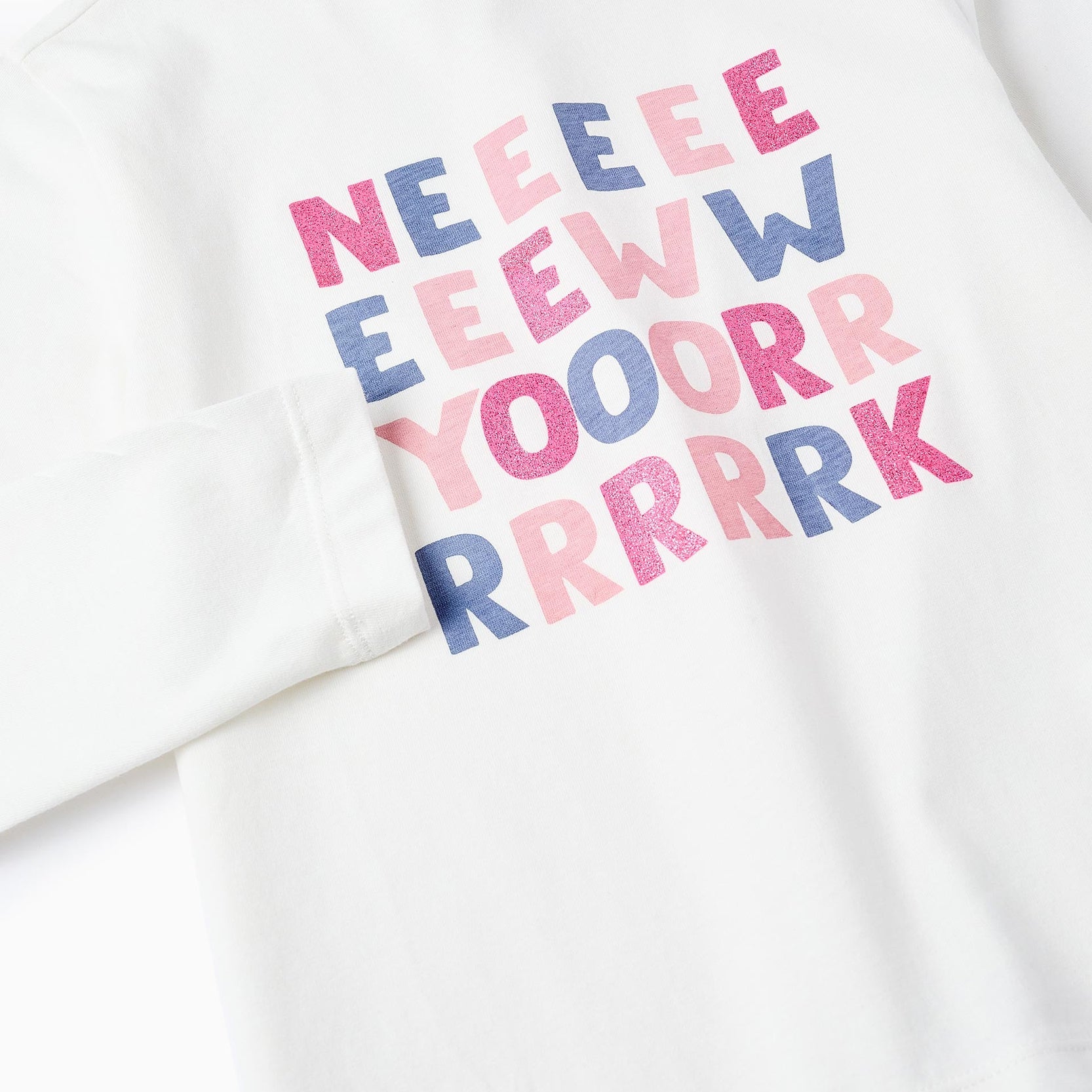 Jacket + T-shirt + Joggers for Girls 'New York', Pink/White