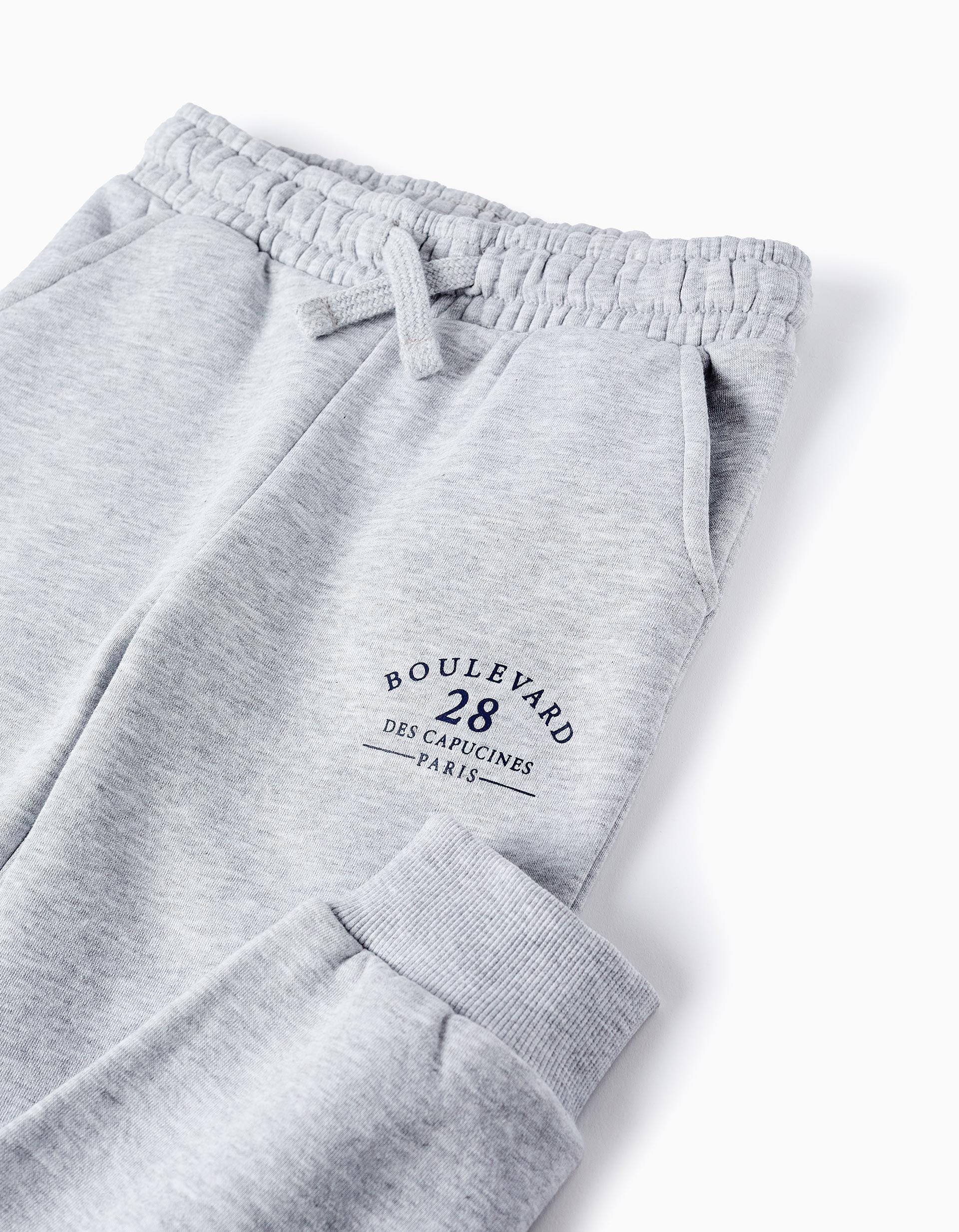 PANTS FLEECE, LIGHT GREY, 11/12-PANTS-KID BOY