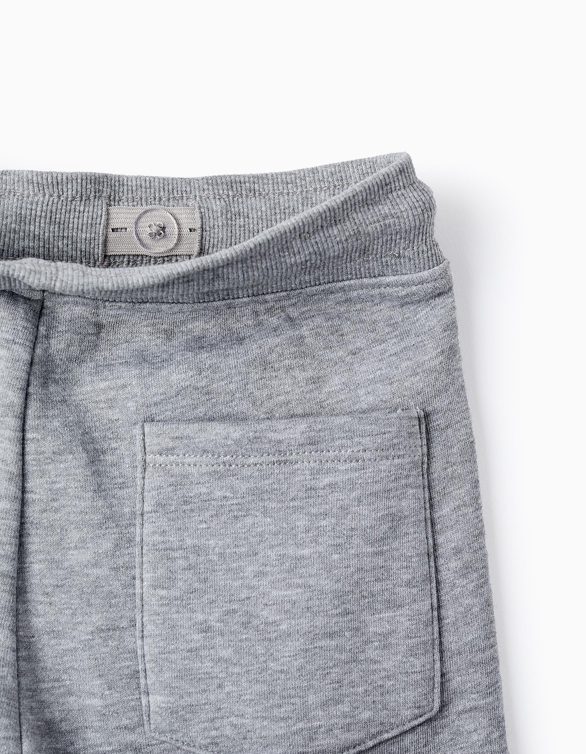 PANTS FLEECE, GREY, 3/4-PANTS-KID BOY