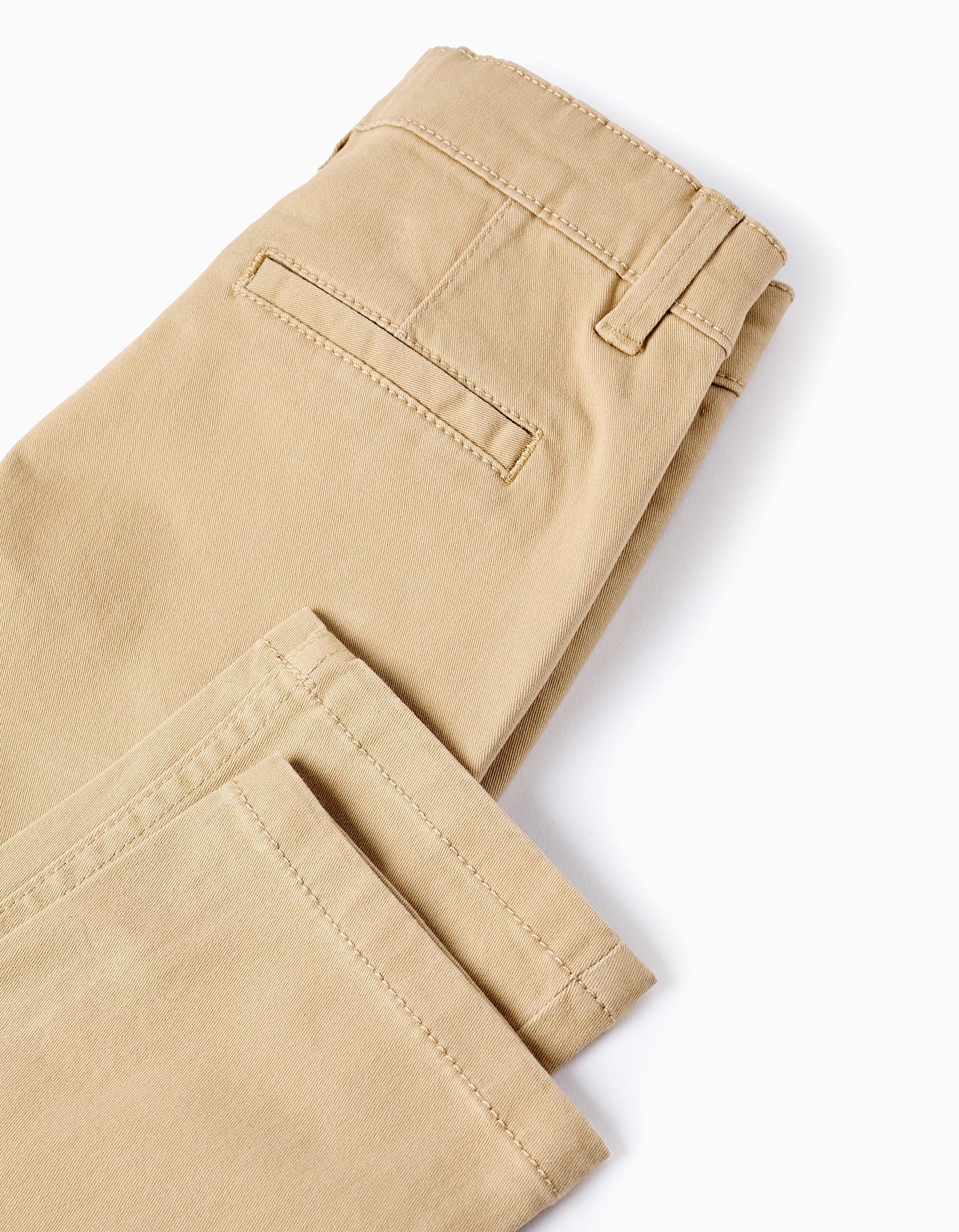 PANTS CHINO TWILL, BEIGE, 11/12-PANTS-KID BOY