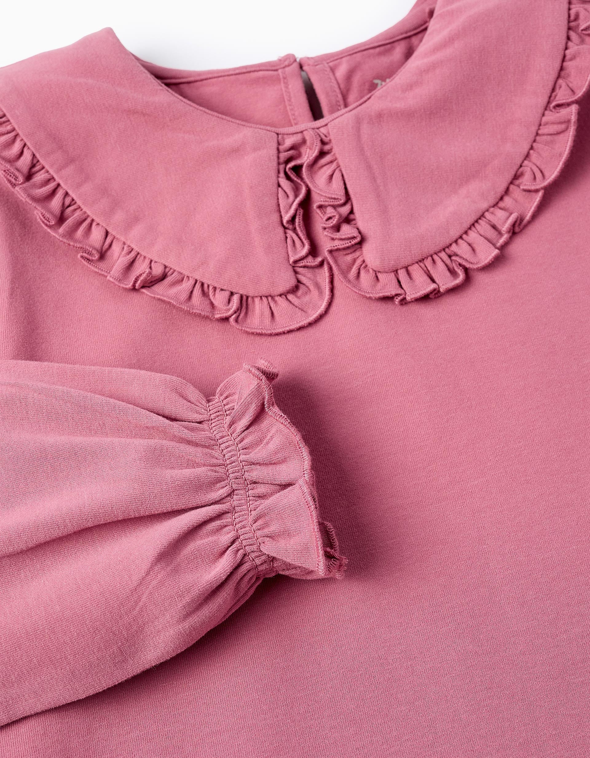 LS TSHIRT JERSEY, DARK PINK, 11/12-T-SHIRT-KID GIRL