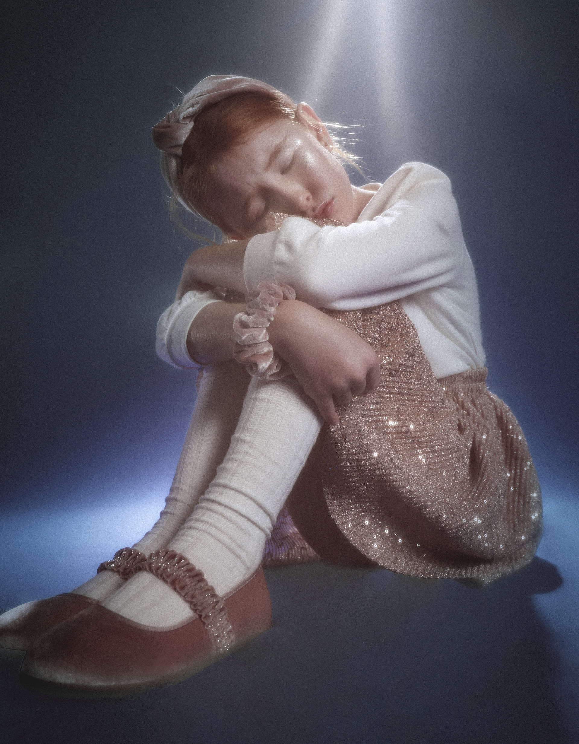 Fleece Sweatshirt + Sequin Pleated Skirt for Girls, Pink