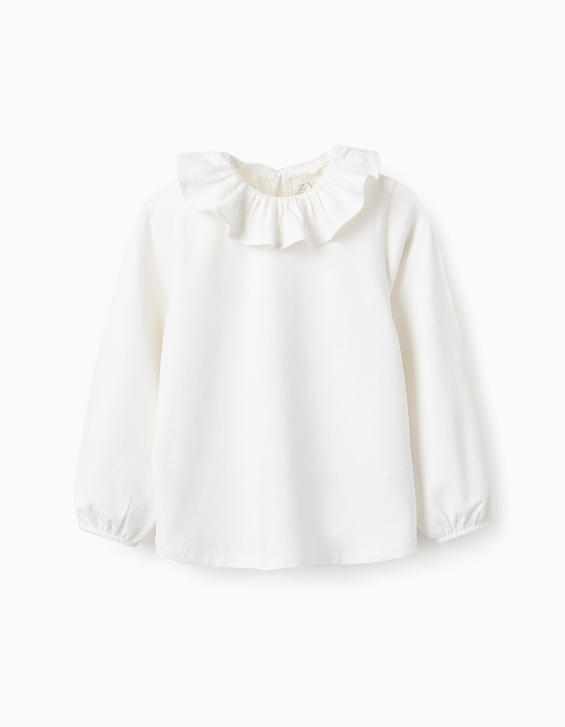 TSHIRT LS JERSEY, WHITE, 6/7-T-SHIRT-KID GIRL