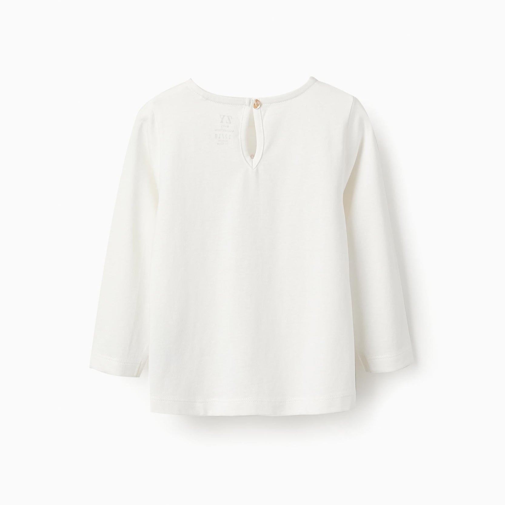 Long-sleeved T-shirt for Baby Girls 'Eiffel Tower', White