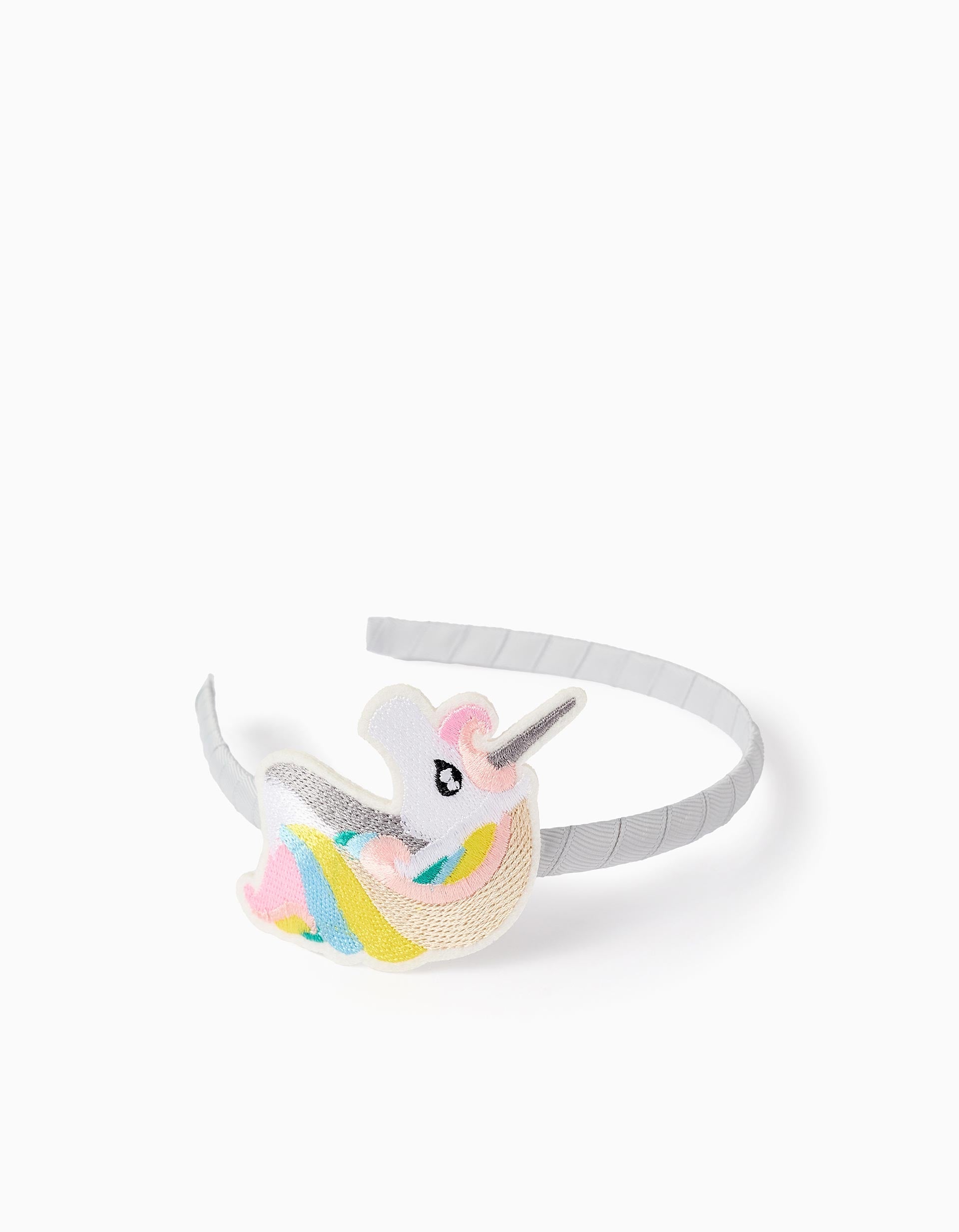 Headband for Babies and Girls 'Unicorn', Grey
