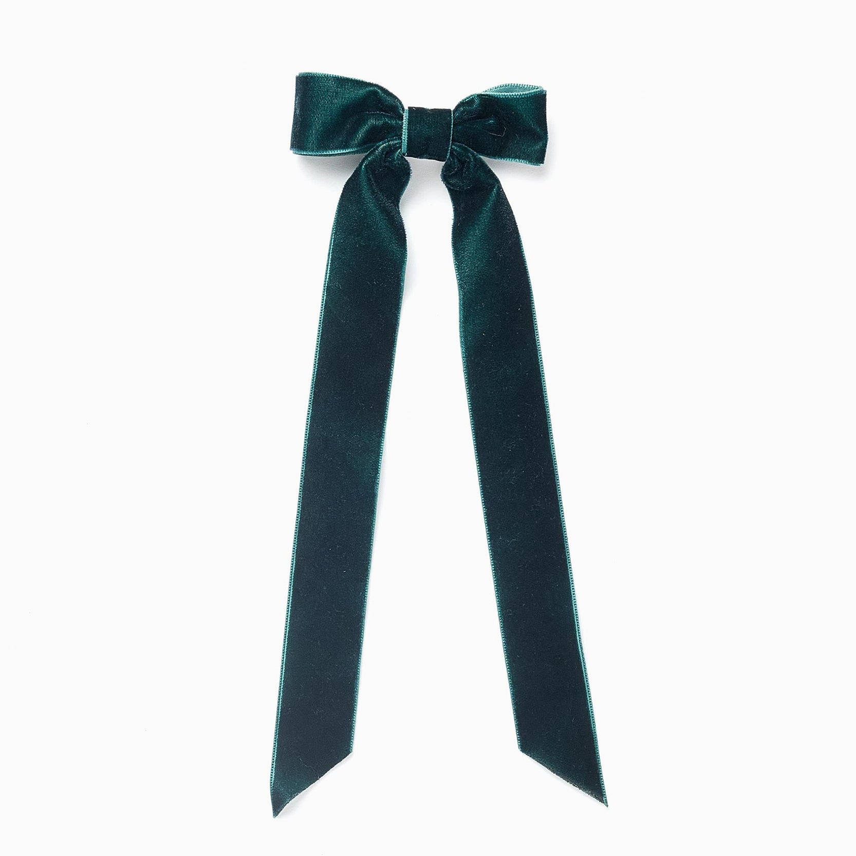 Hair Slide with Velvet Bow for Baby Girls, Green