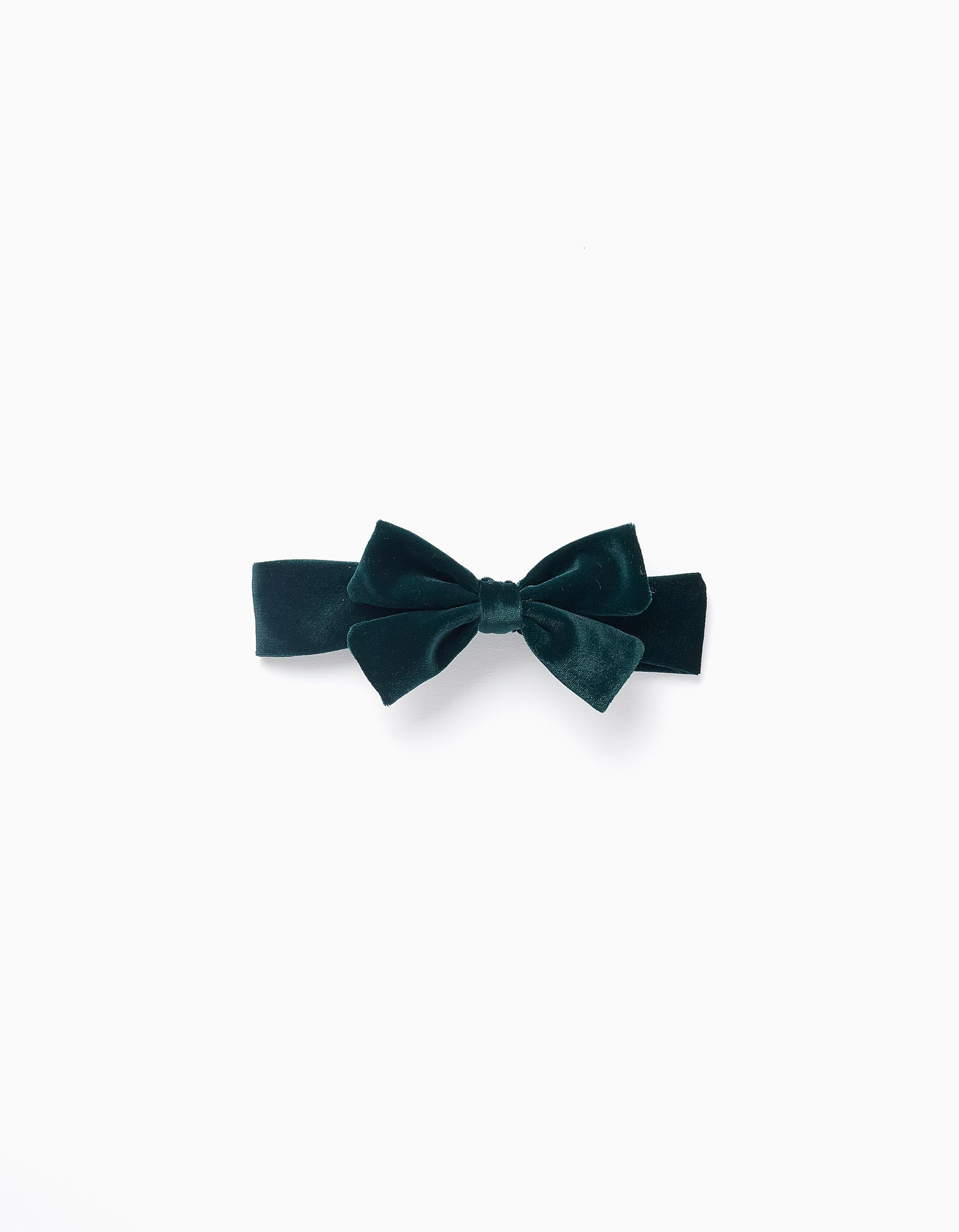 Hair Clip with Velvet Bow for Babies and Girls, Green