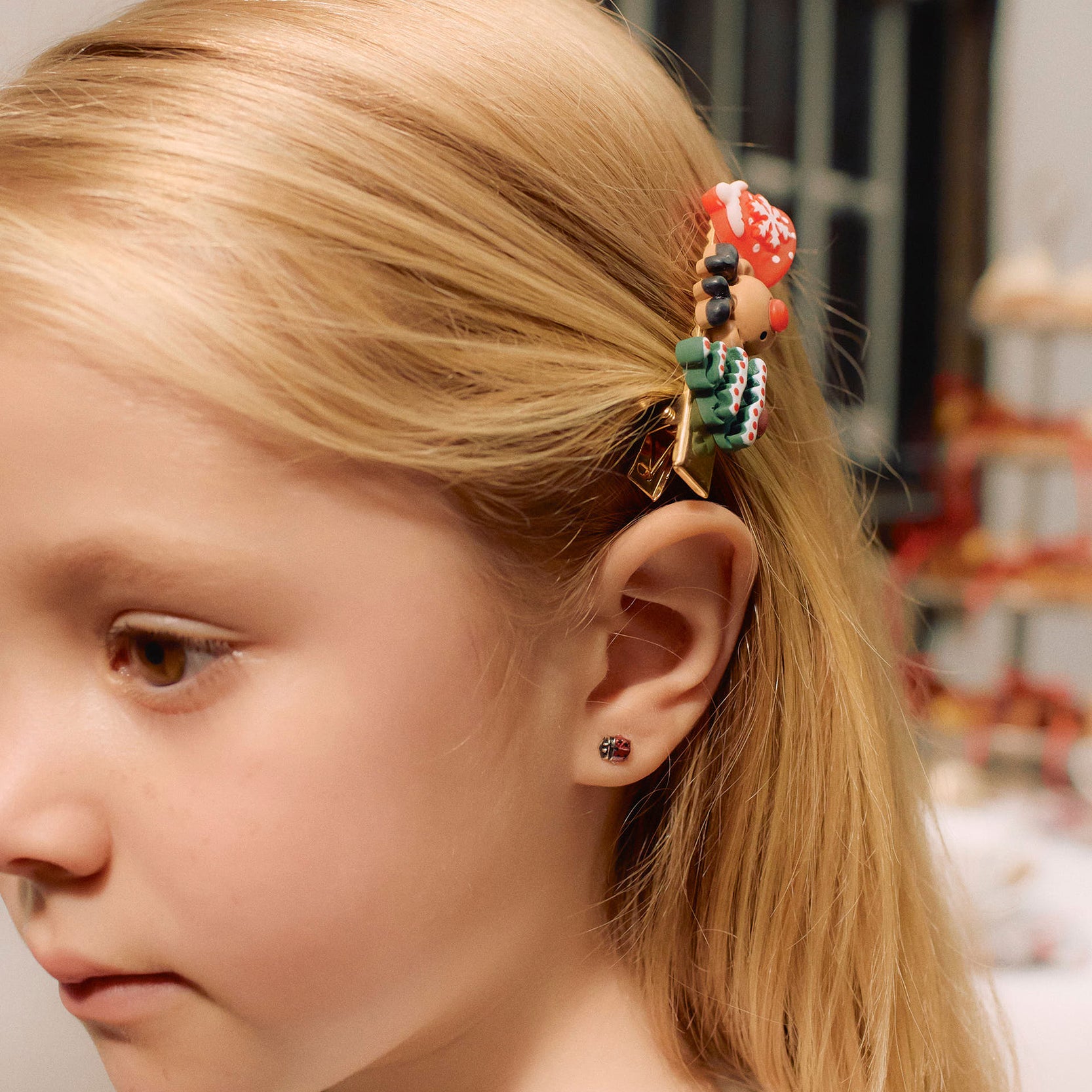 Christmas Hair Slide for Babies and Girls, Gold