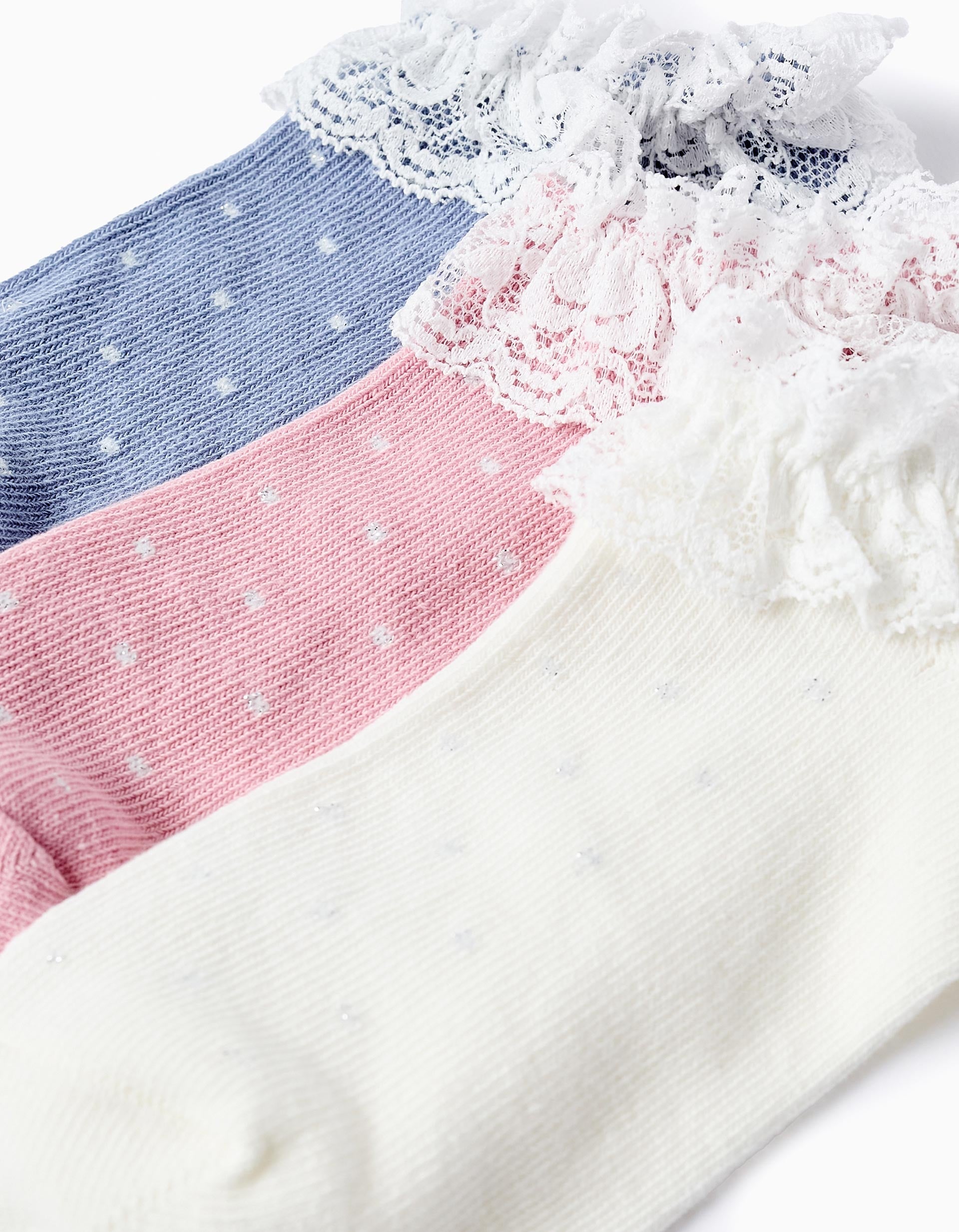 P3 ANKLE SOCKS LACE, MIXED, 27/30-SOCKS-KID GIRL
