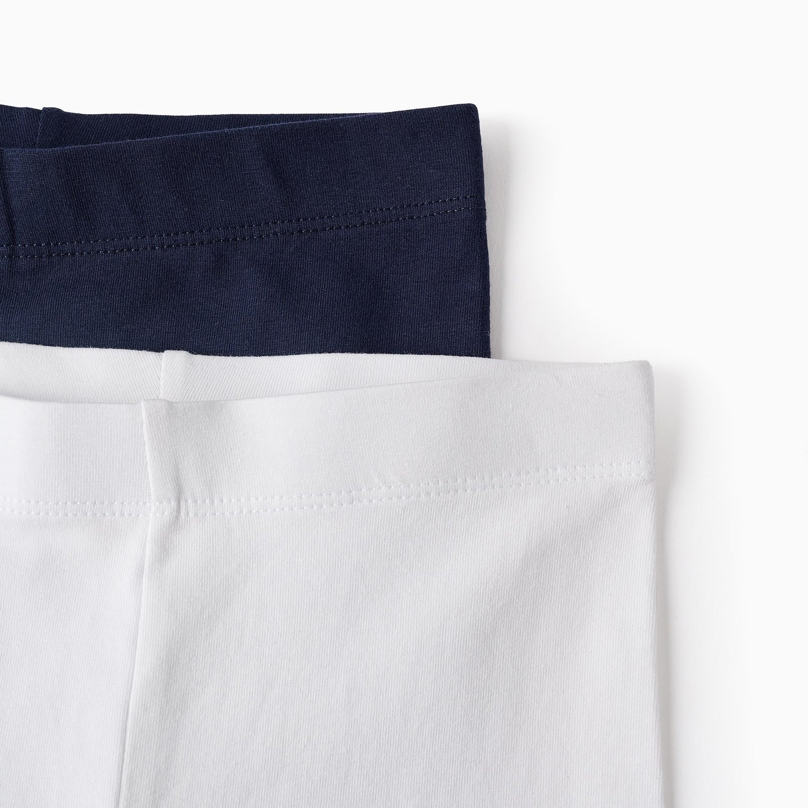 Pack of 2 Leggings for Girls, Blue/White