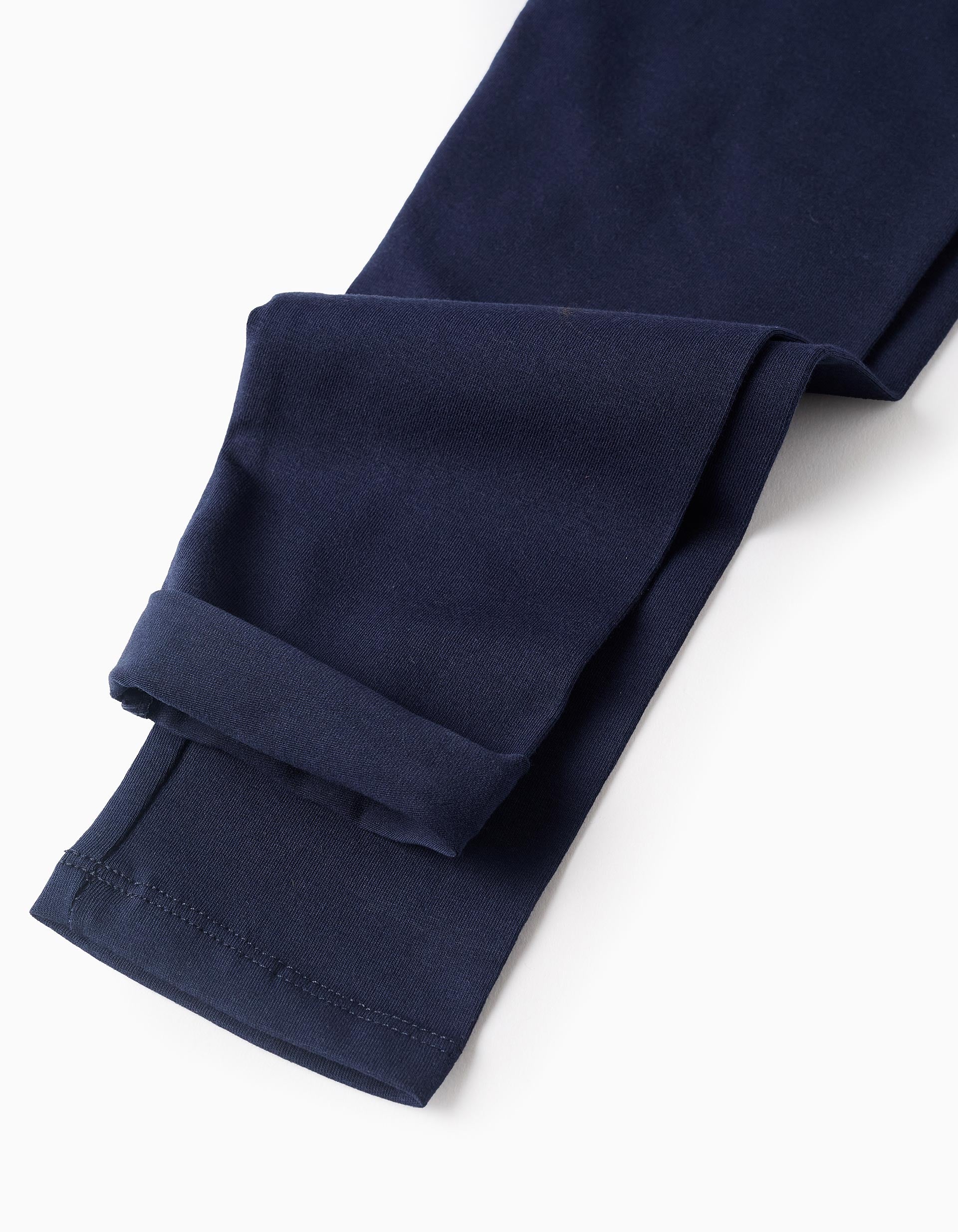 Pack of 2 Leggings for Girls, Blue/White