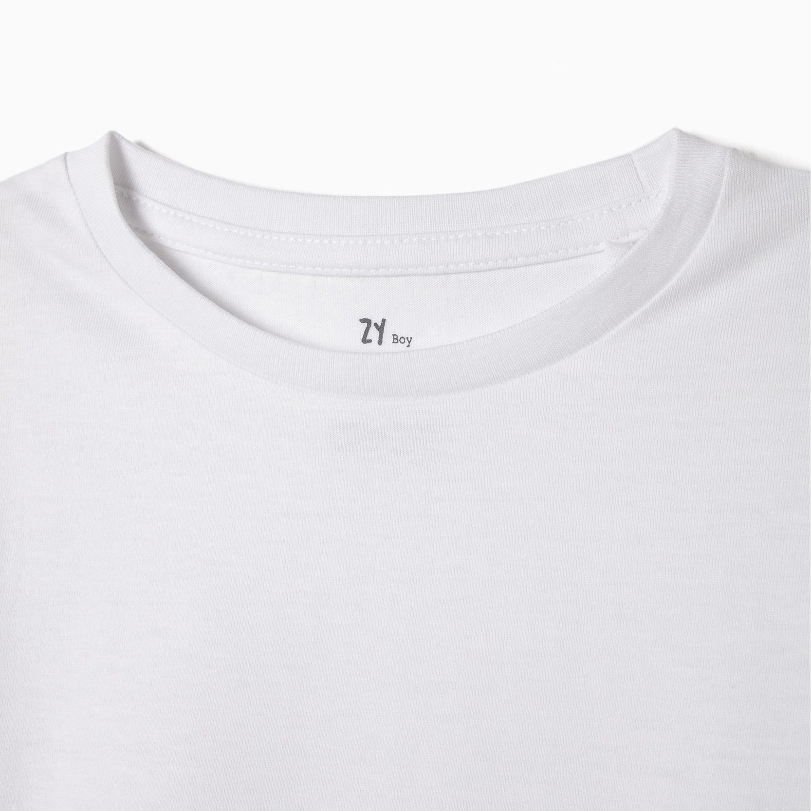 2 Plain T-Shirts for Boys, White