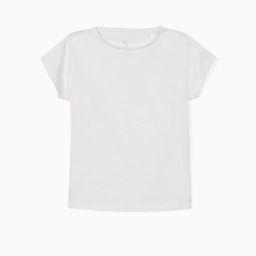 2 Plain T-Shirts for Girls, White